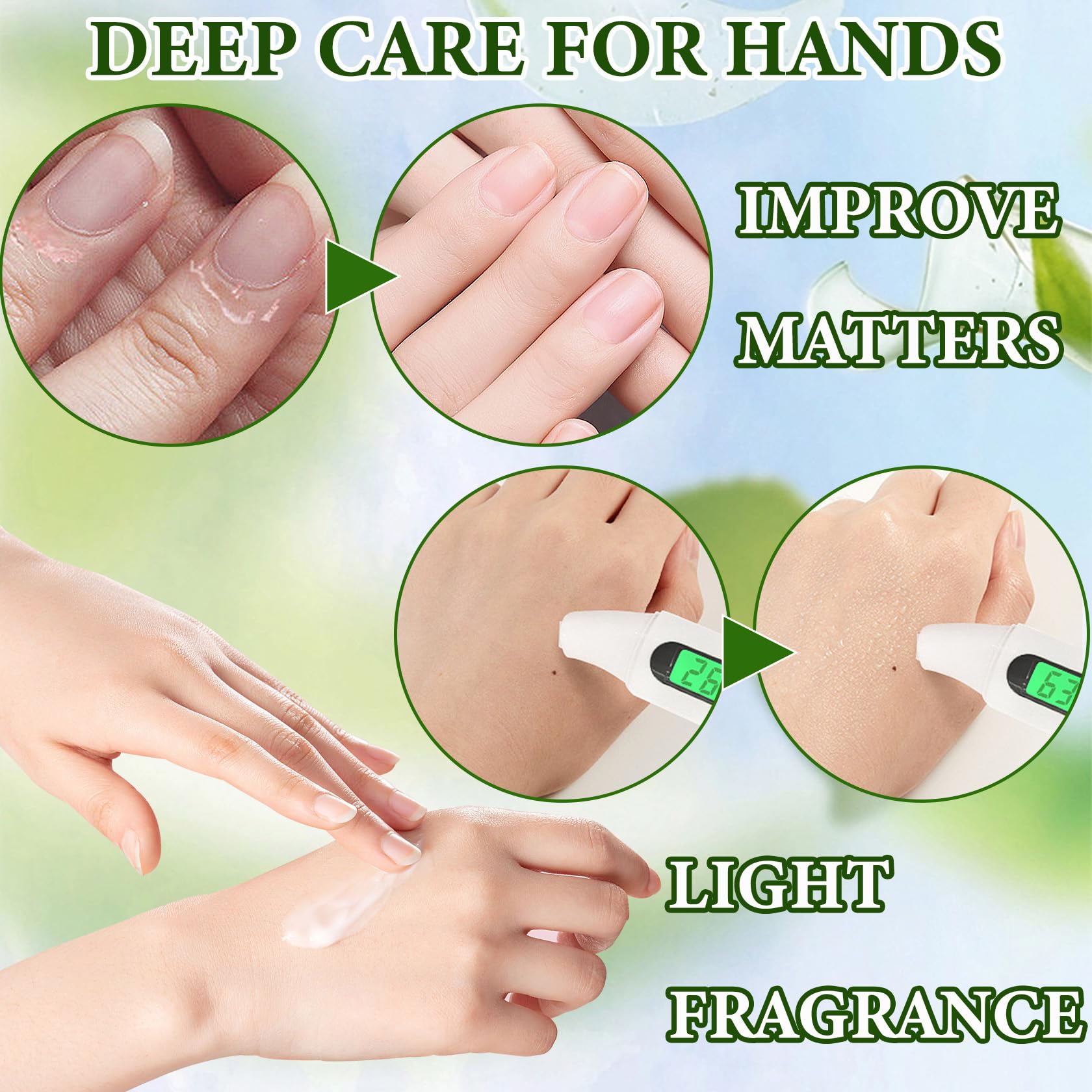 Duozeng 10 Pcs Plant Fragrance Hand Cream For Dry Hands,Moisturizing Cream Hand Lotion Travel Gifts Set,Hand Care Cream Hand Lot
