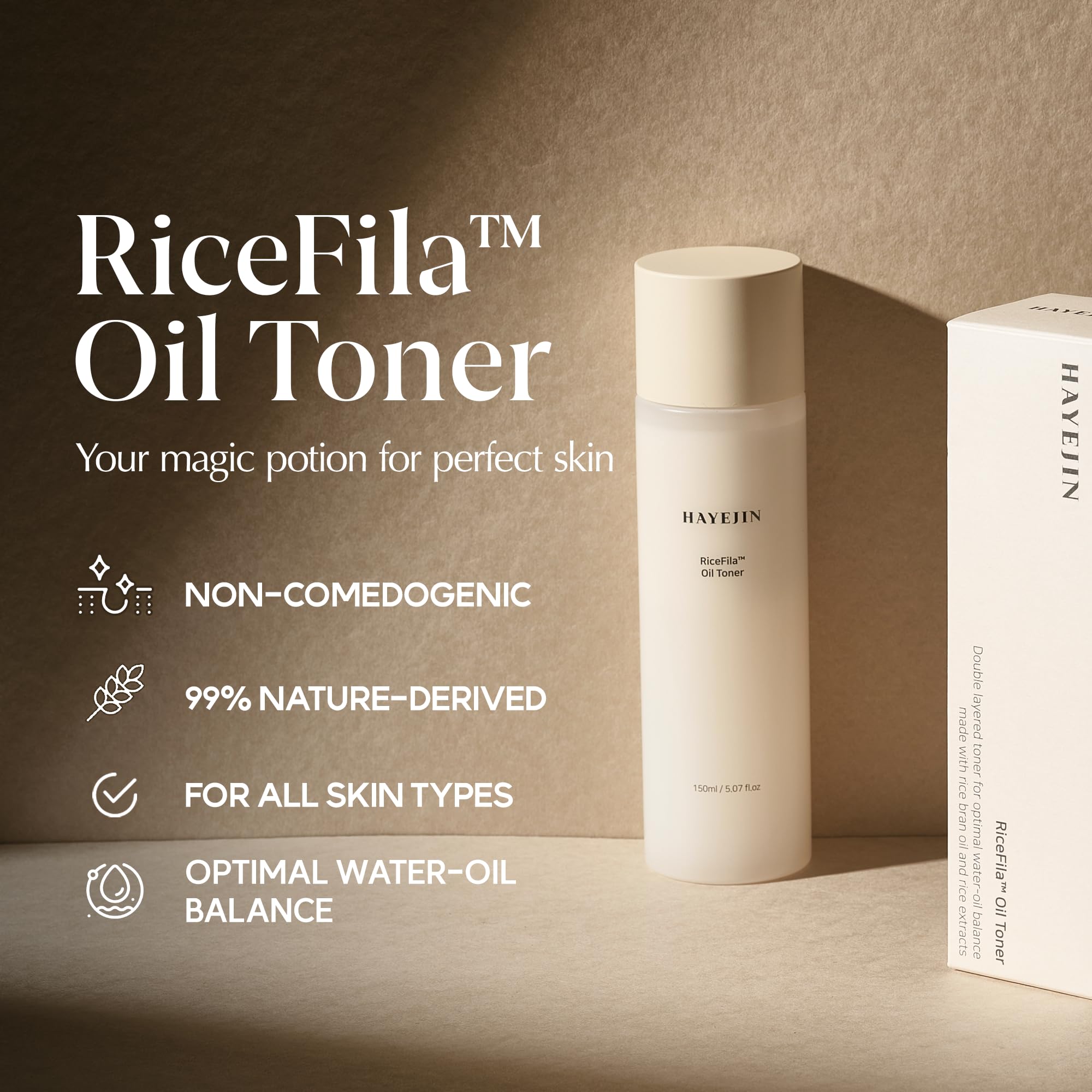 Hayejin Ricefila Face Oil Rice Toner Korean Skin Care Products | Hydrating Facial Toner For Sensitive Skin | Facial Oil Skin Ric