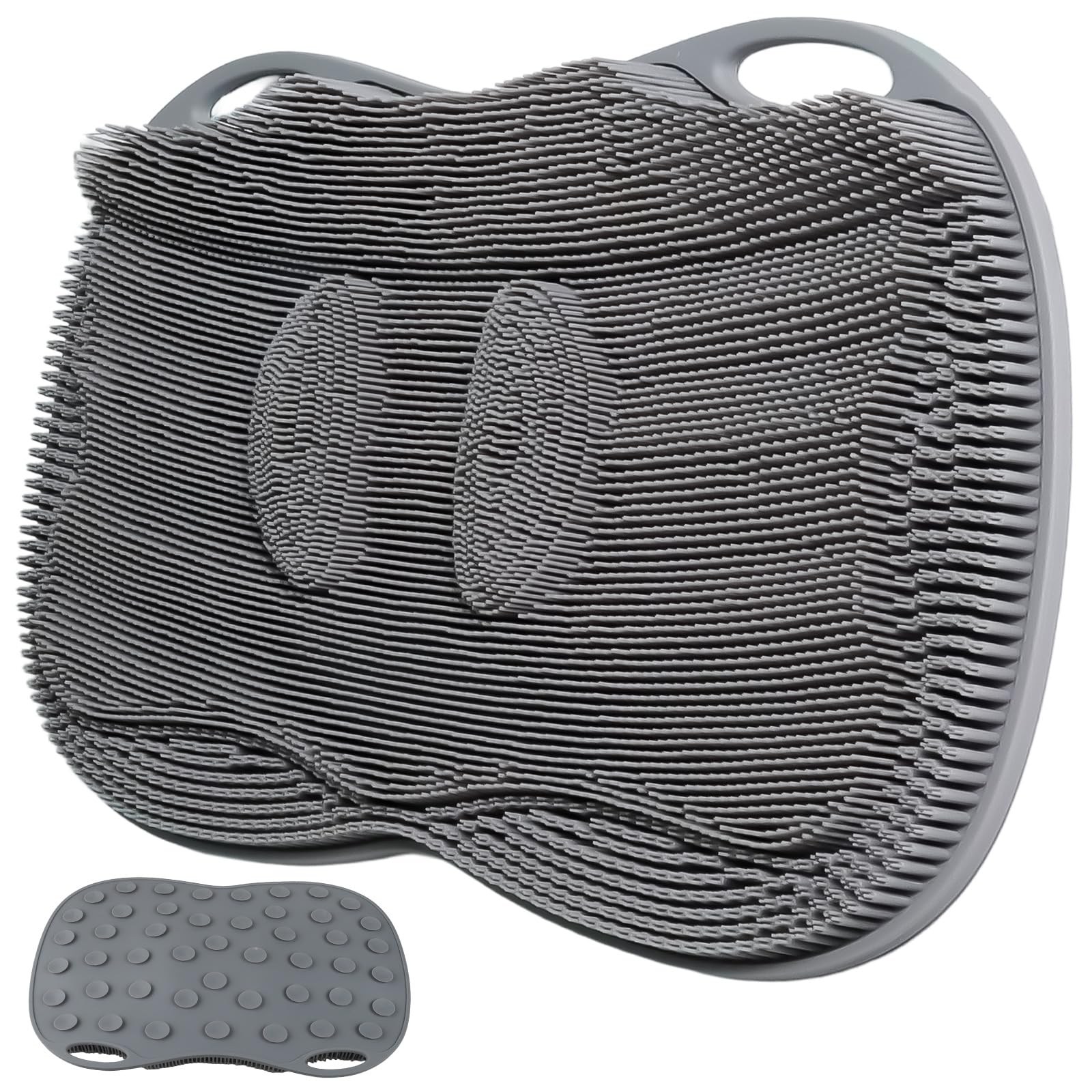 XL Silicone Shower Foot Scrubber Mat with Suction Cups, Foot Washer for Shower, Foot and Back Scrubber for Smooth Shower Wall or