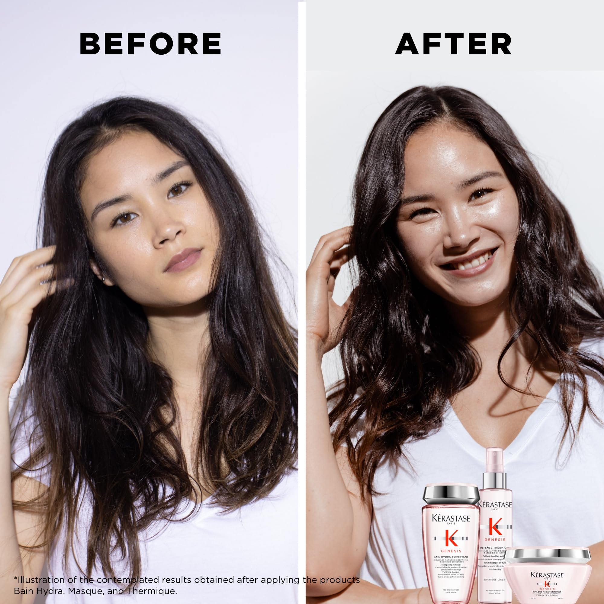 K  RASTASE Genesis Nutri-Fortifiant Shampoo, Anti-Breakage & Strengthening for Weak or Damaged Hair, Nourishes & Hydrates Hair f
