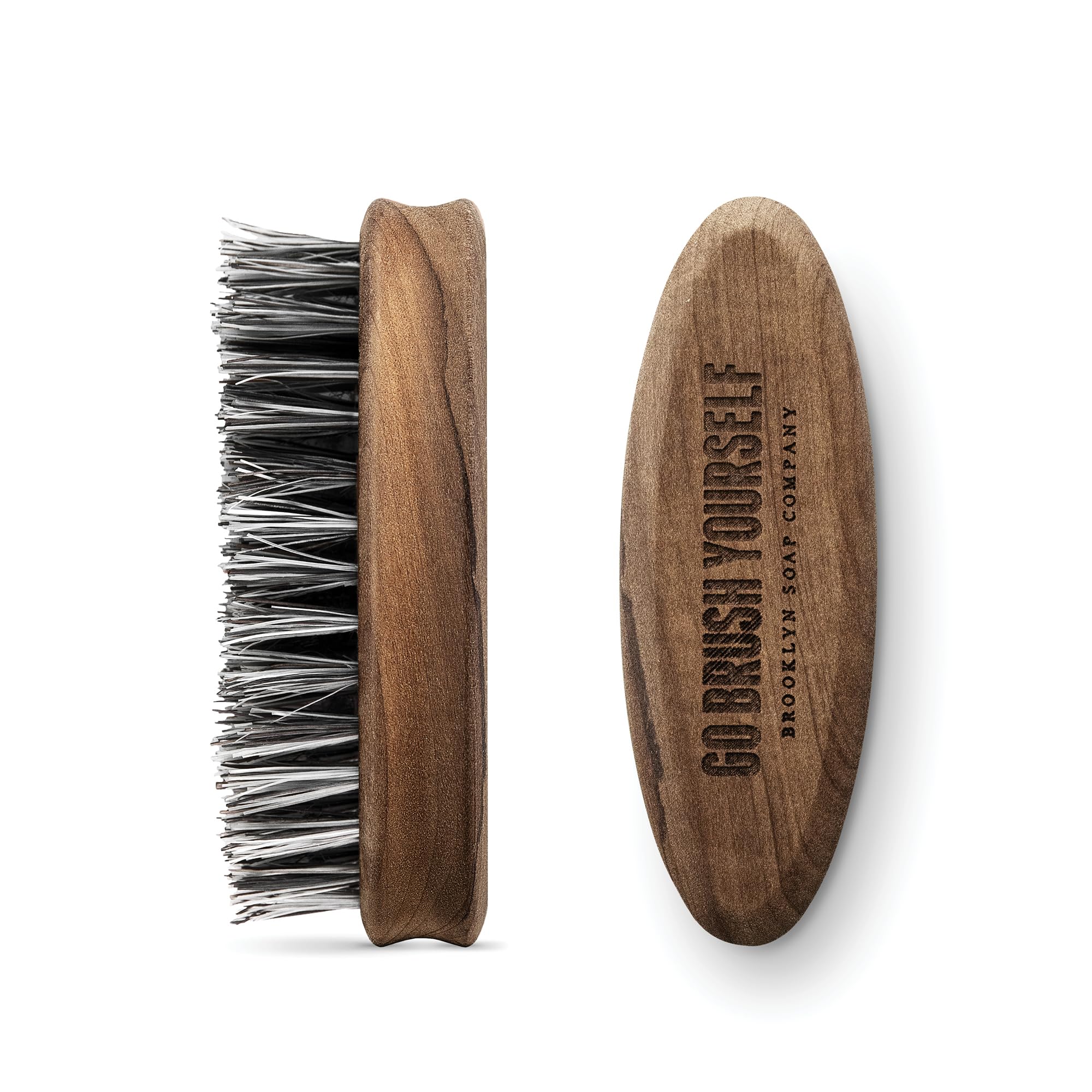 Brooklyn Soap Company Beard Brush, Vegan Bristles from Agave Plant, Gift Idea for Men, Beard Styling for 3-Day to Full Beard, Me