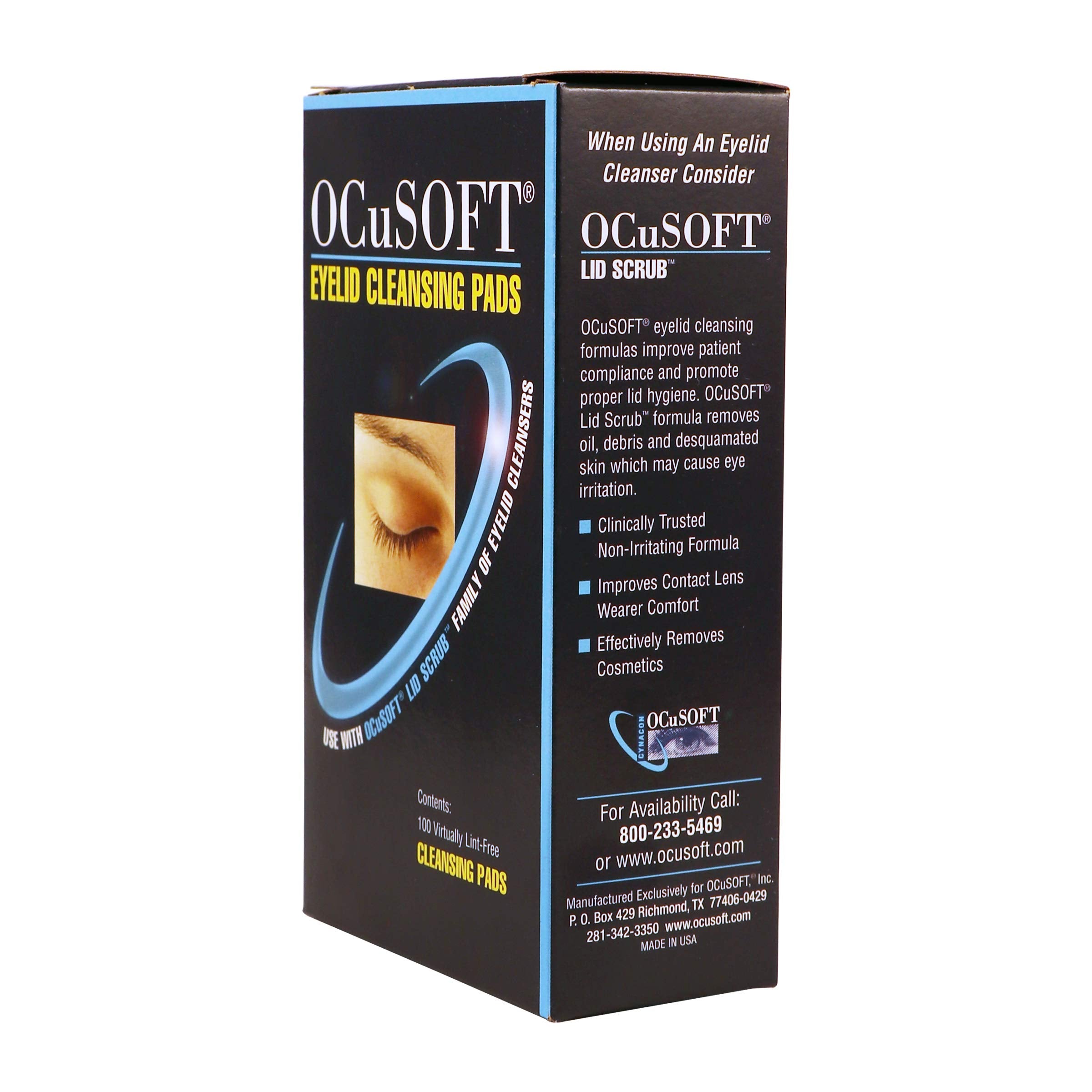 Ocusoft Eyelid Cleansing Replacement Pads, White, 100 Count (Pack Of 1)