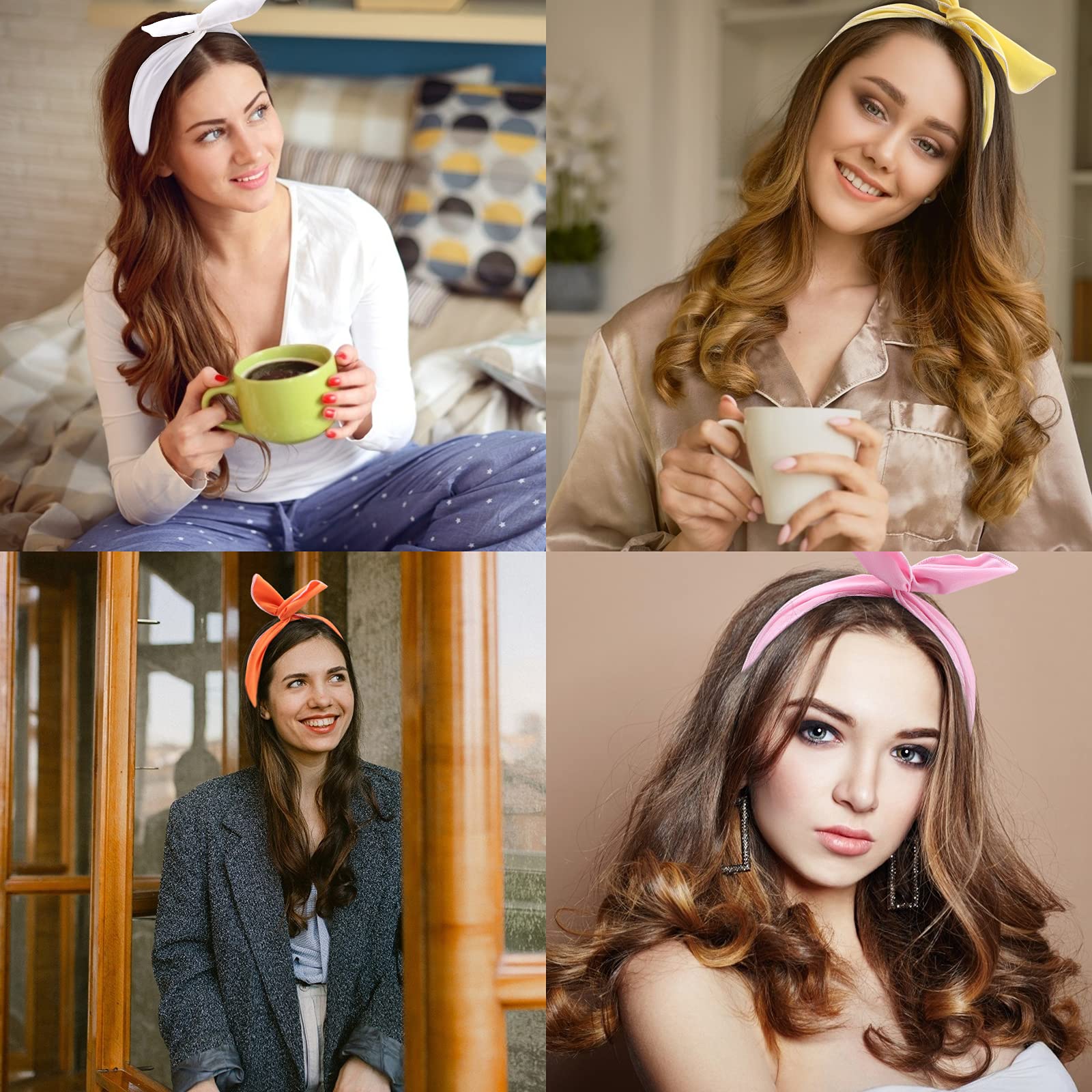 Wire Headband, 9 Pcs Wire Headbands For Women Cute Tie Headband For Girls Wired Bow Headbands Twist Wire Headband Head Bands Hai
