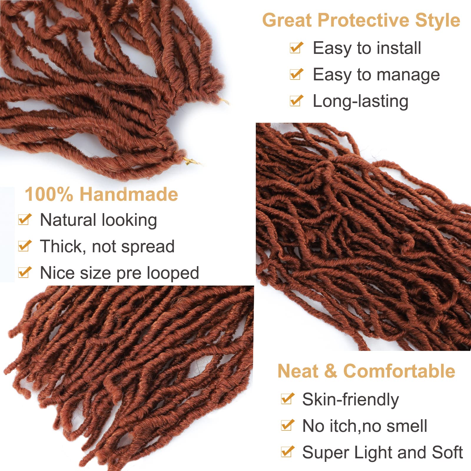 Faux Locs Crochet Hair Soft Locs 36 Inch 7 Packs Long Black Crochet Locs For Natural Butterfly Locs Crochet Hair For Women Synth