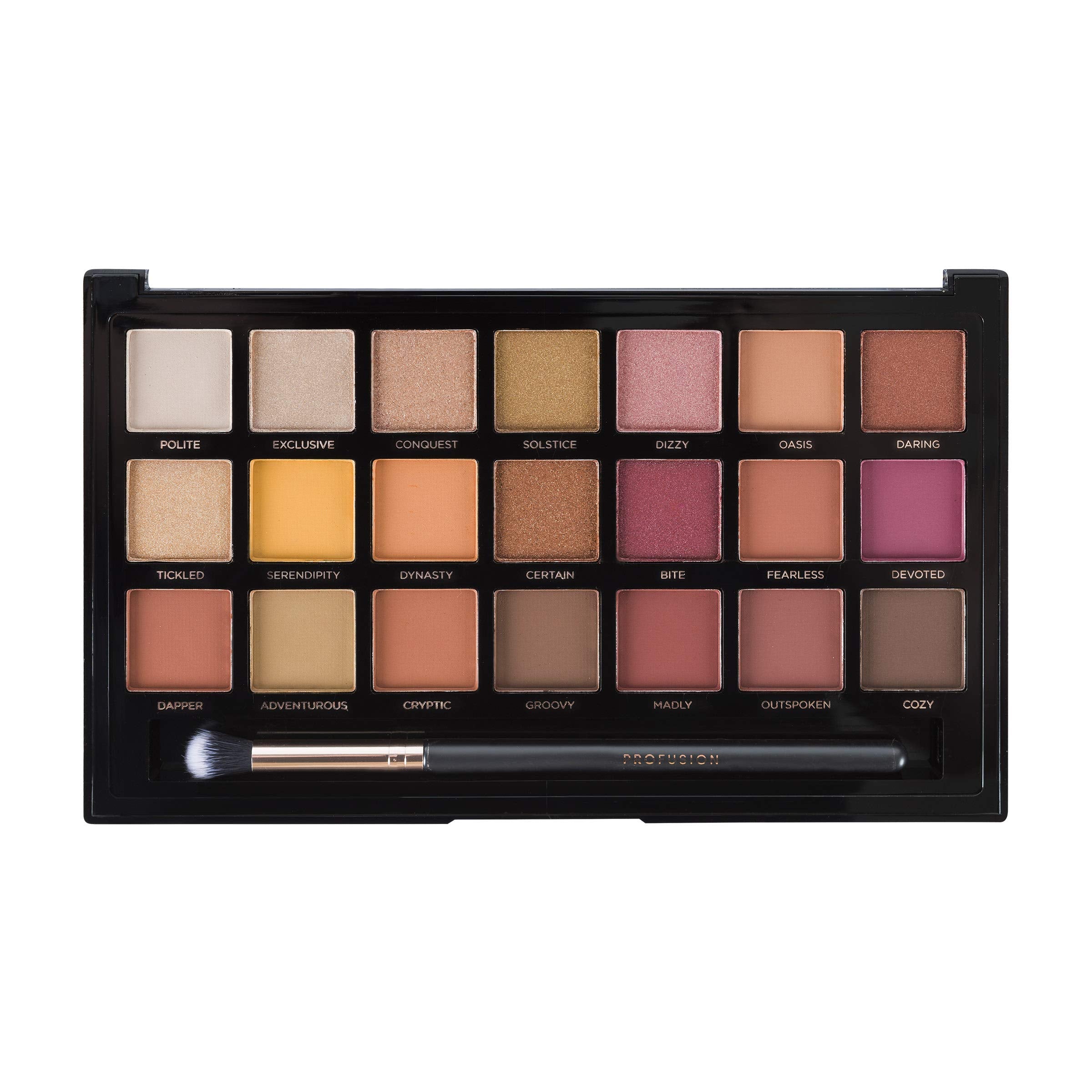 Profusion Cosmetics 21 Shade Eyeshadow Palette For Eyecatching Look, Long Lasting And Cruelty Free Bright Pigmented Shades Colle