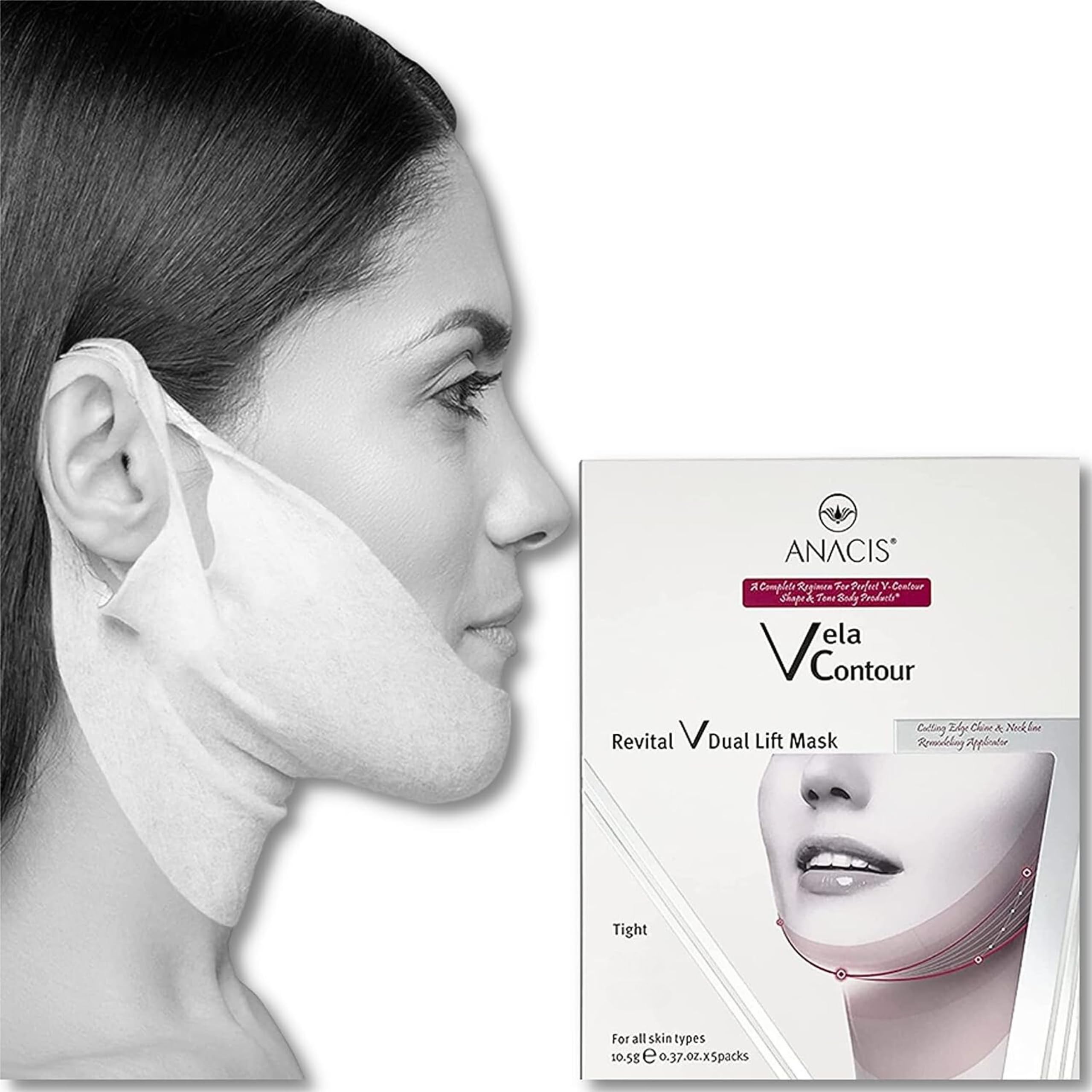 Anacis Advanced Neck Jawline Under Chin Mask Works for Works for V-line Neck Chin Jawline - Fine Lines - Neck Wrinkles - Sagging