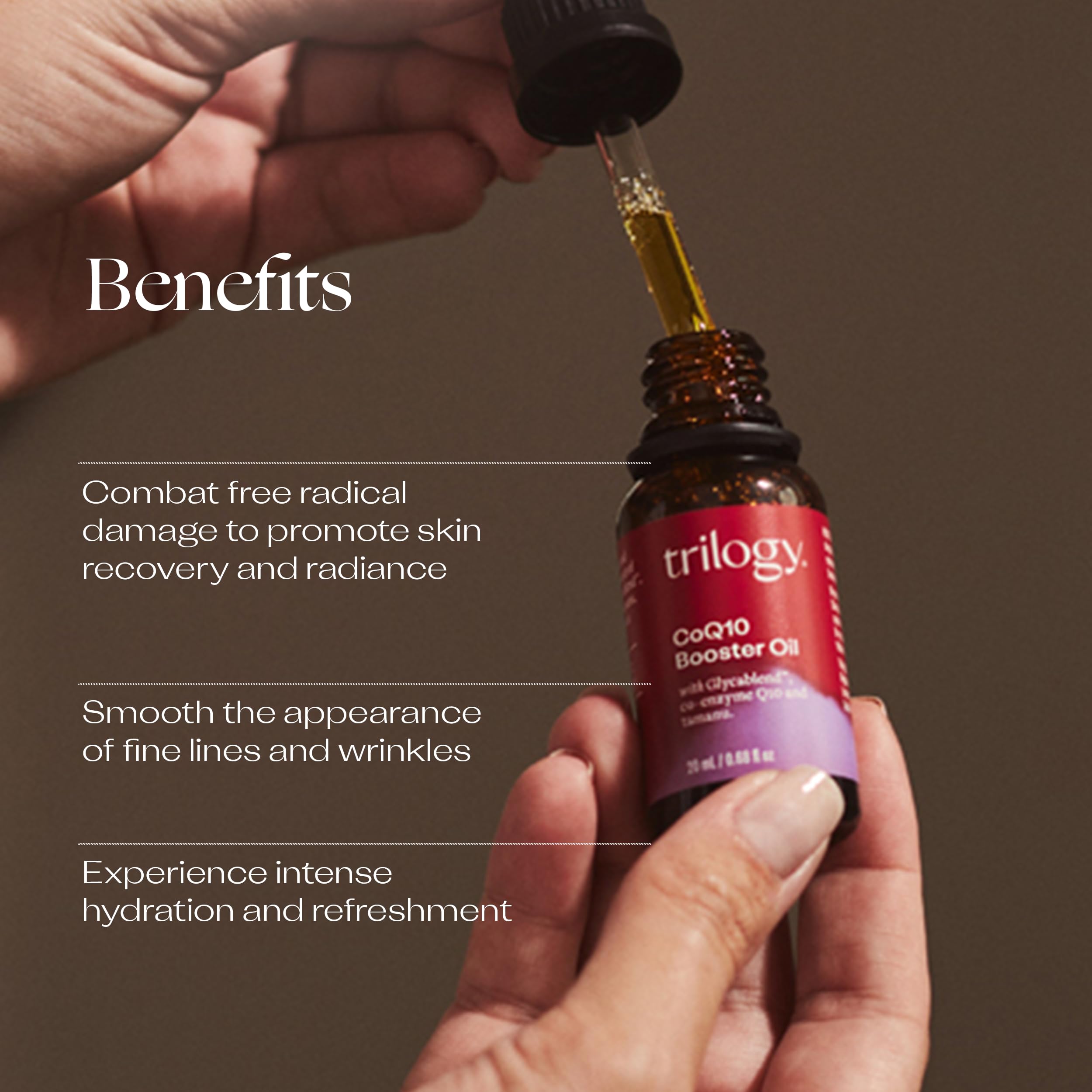 Trilogy CoQ10 Booster Oil - Age-Defying Oil that Boosts Skin Radiance and Reduces Fine Lines & Wrinkles, 0.67 fl oz (20 ml)