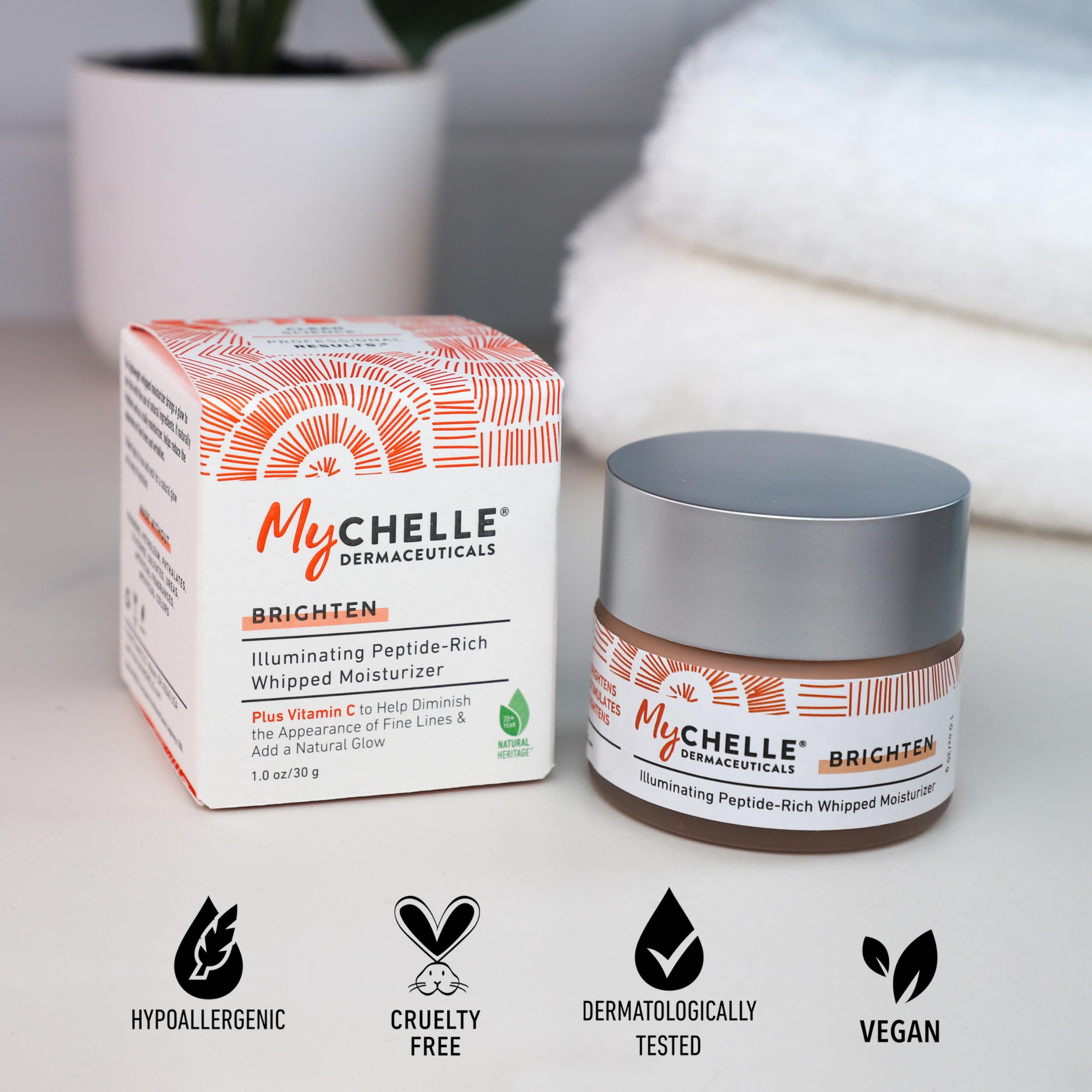 MYCHELLE Illuminating Peptide-Rich Whipped Moisturizer, 1.2 OZ