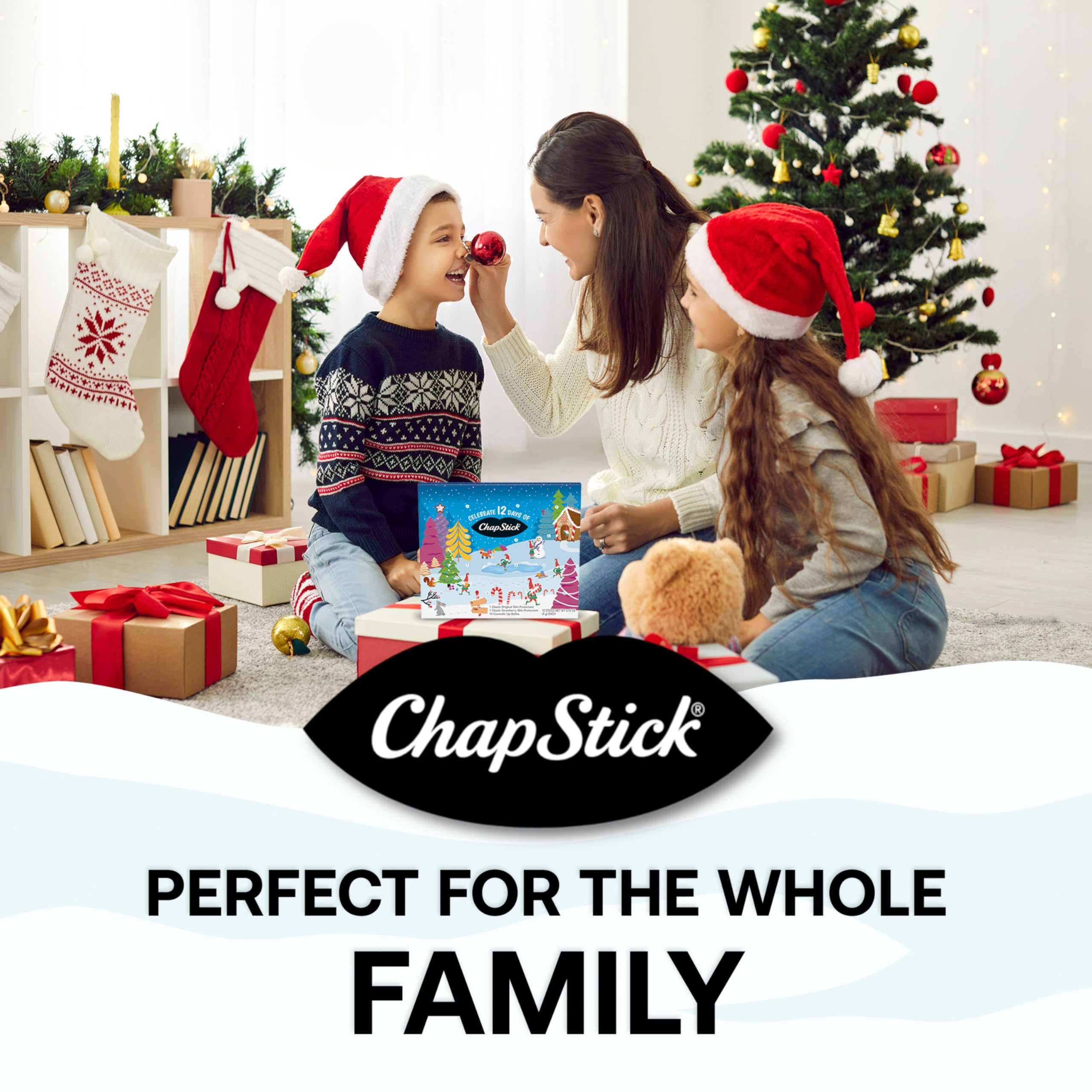 Chapstick 12 Days Of Holiday Advent Calendar Lip Balm Gift Set - 0.15 Oz