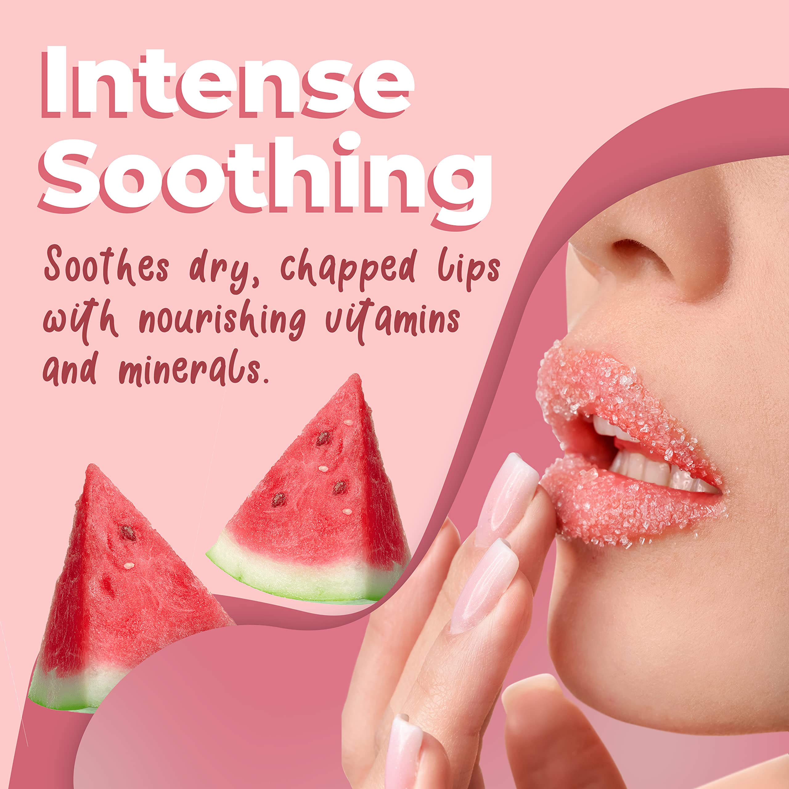 Watermelon Sugar Lip Scrub For Dry, Cracked And Dark Lips By Lick Your Lips - Organic Lip Scrubs Exfoliator And Moisturizer With