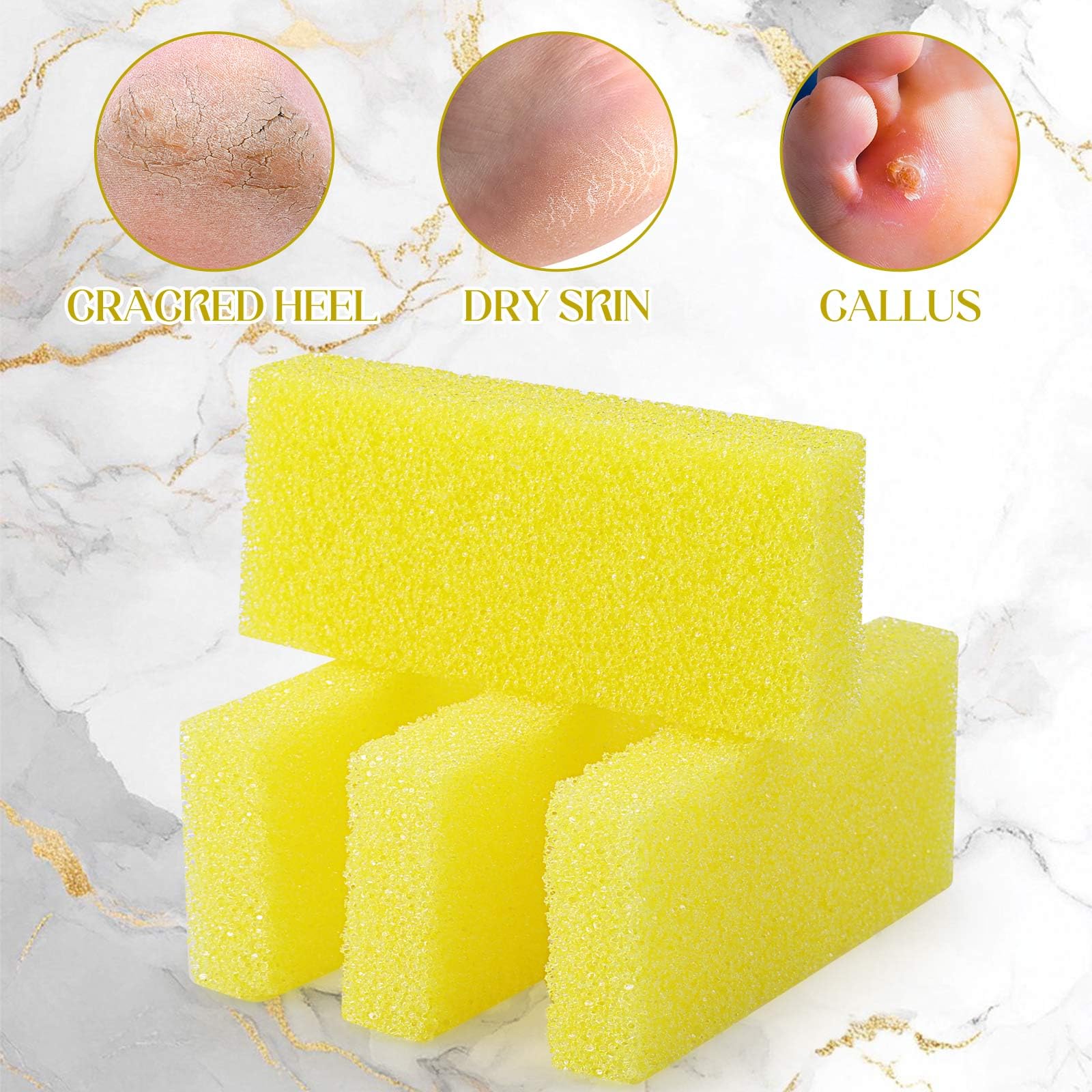 Batiyeer 100 Pcs Pumice Stone for Feet Scrubber Dead Skin Disposable Pedicure Pumice Stone Foot Shower Scrubber for Heel Cuticle