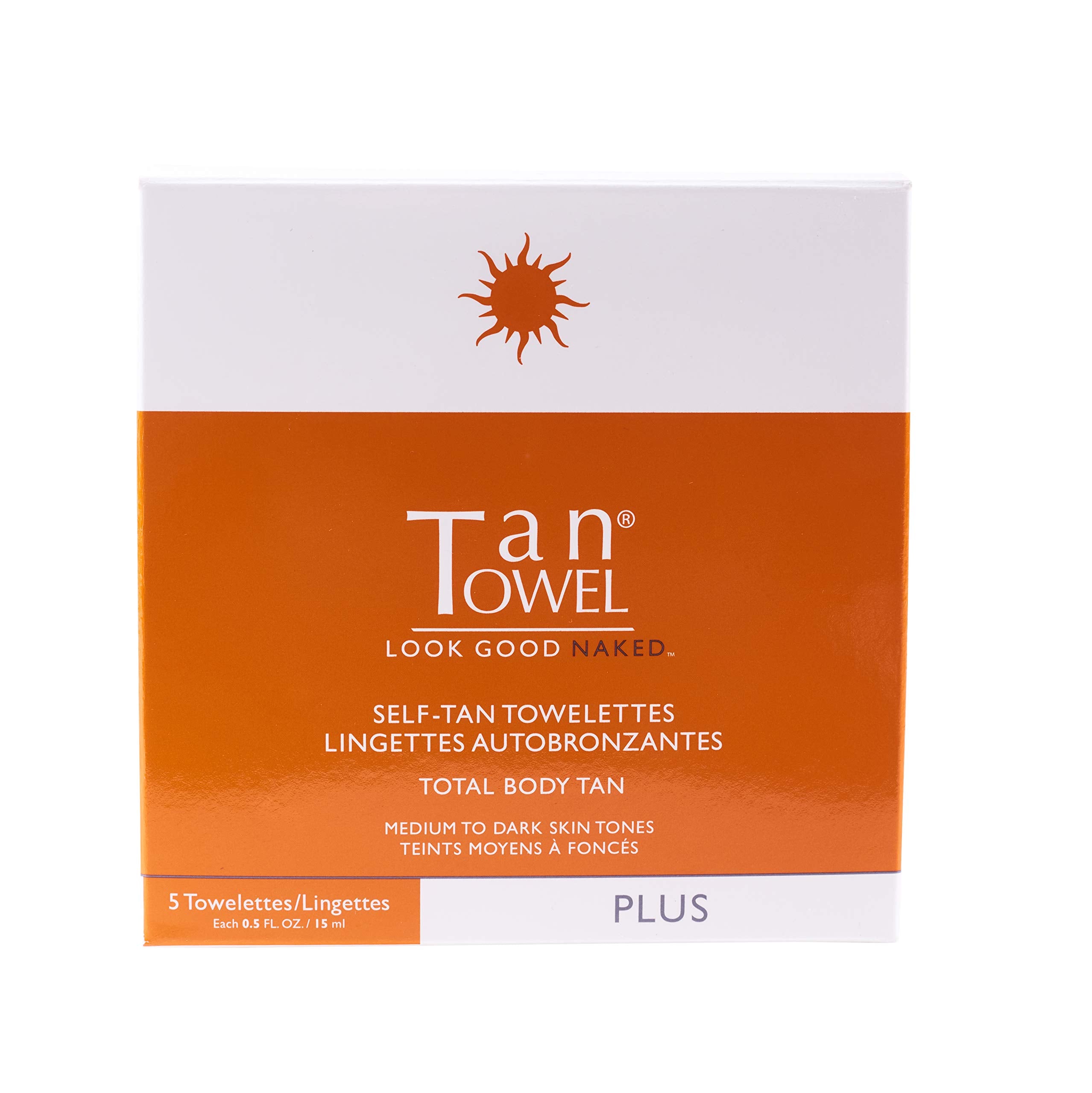 Tan Towel Plus SelfTan Towelette Full Body, 5 Count (Pack of 1)
