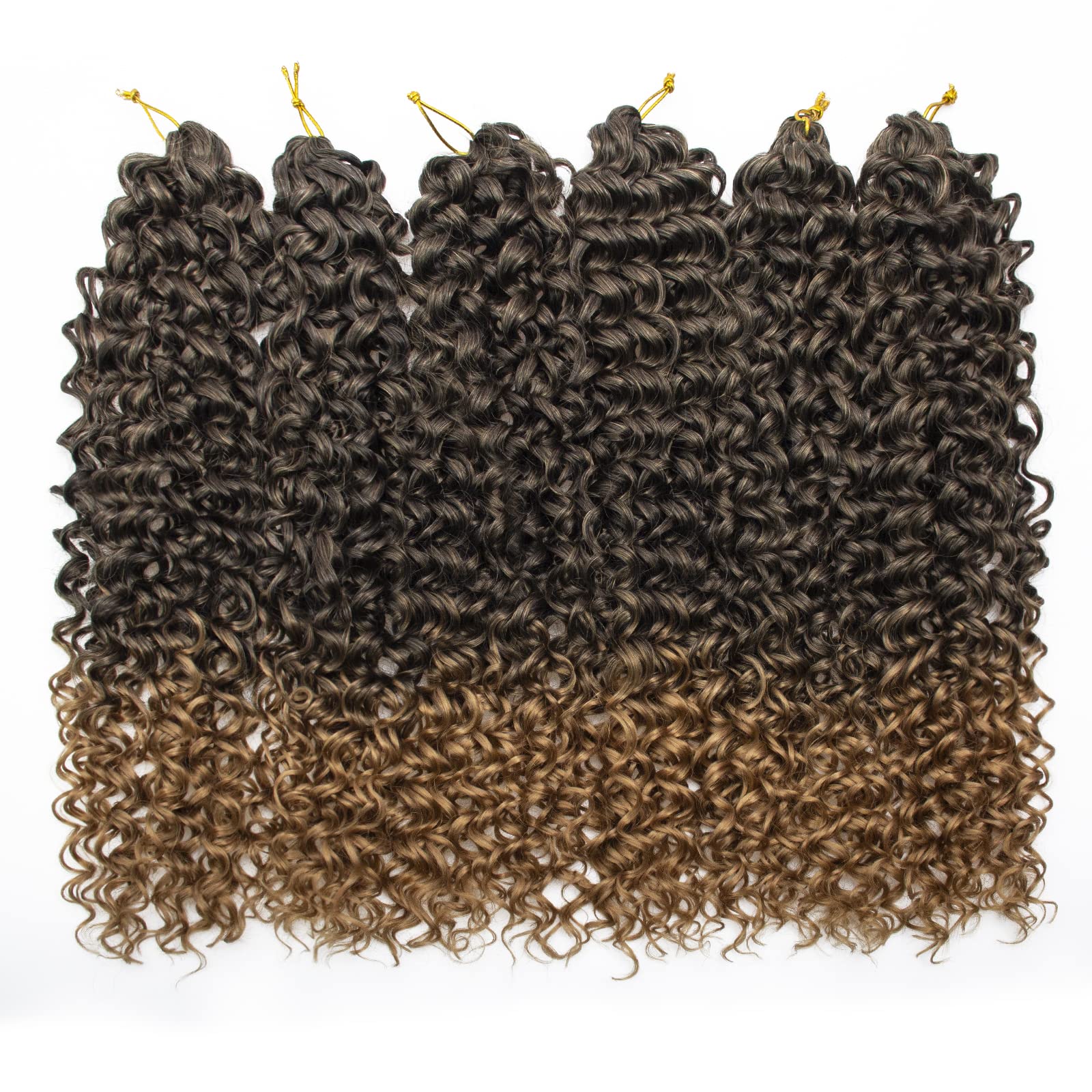 Yxcherishair Gogo Curl Crochet Hair Water Wave Crochet Hair Ombre Blonde Synthetic Bohemian Crochet Braid Deep Wave Braiding Hai