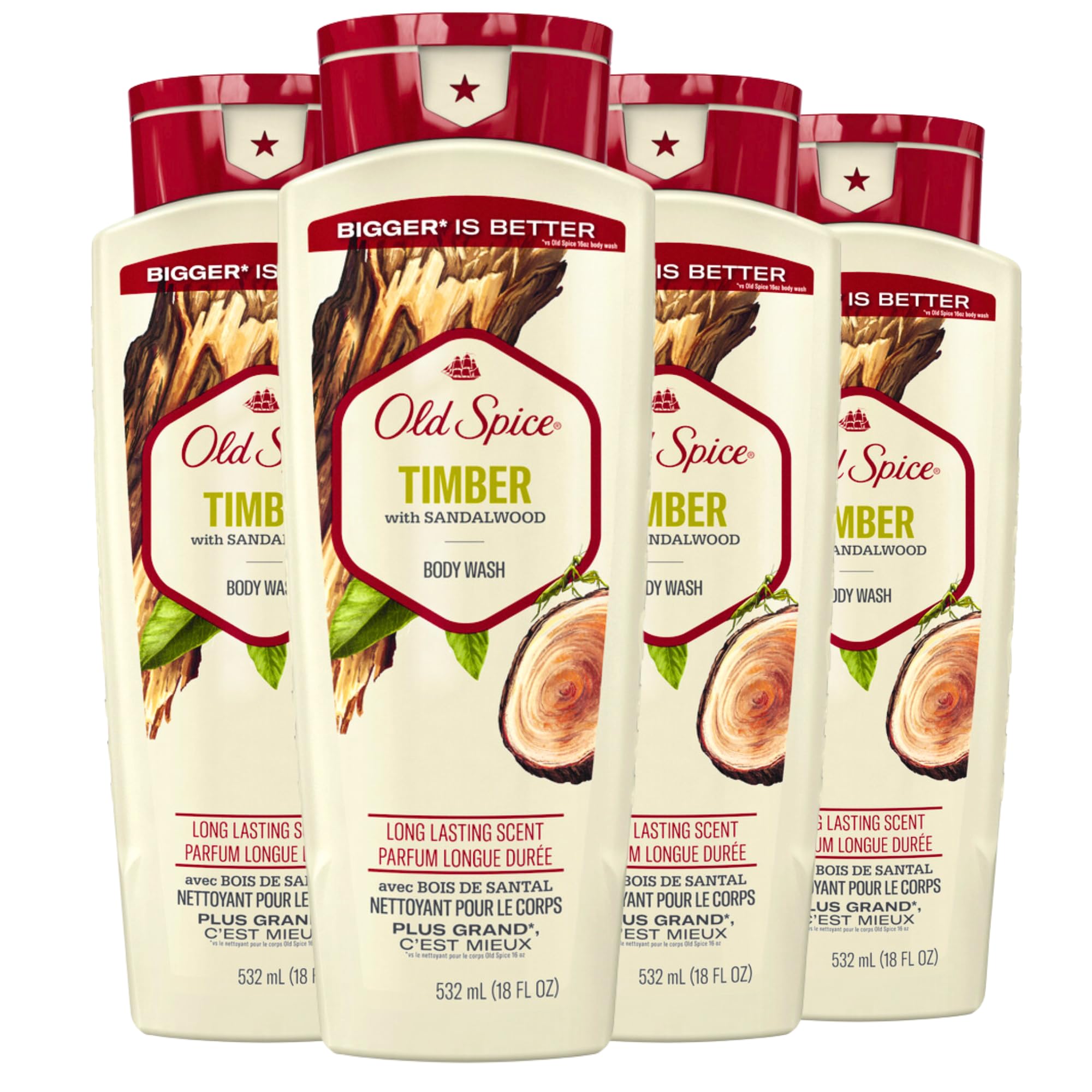 Old Spice Cleansing Body Wash for Men, 24/7 Shower Fresh with Lasting Scent, Cleanse & Refresh, Gentle on Skin, Vitamin B3, Timb