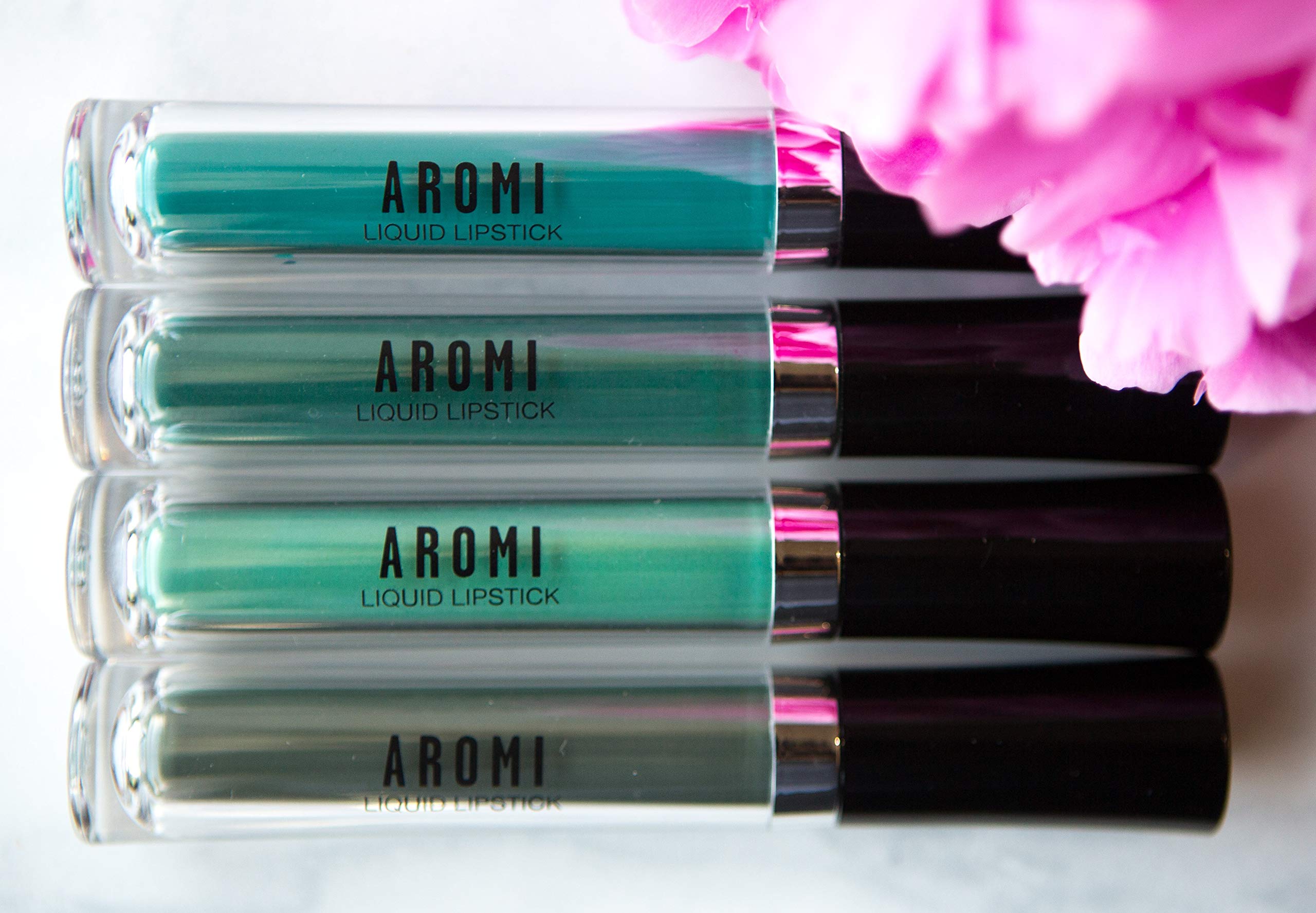 Aromi Jade Green Matte Liquid Lipstick | Green Lip Color, Vegan + Cruelty-Free, Long-Lasting And Smudge Proof Lipstick, Handmade