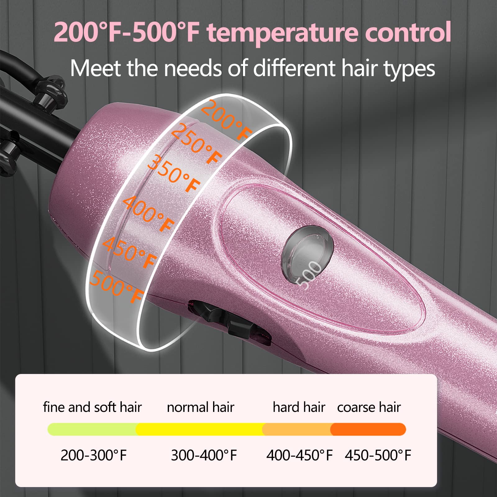 500 Degree Temperature Adjustable Ceramic Heat Comb With 60 Min Shut Off - Plug-In Electric Straightener For Wigs And Natural Bl
