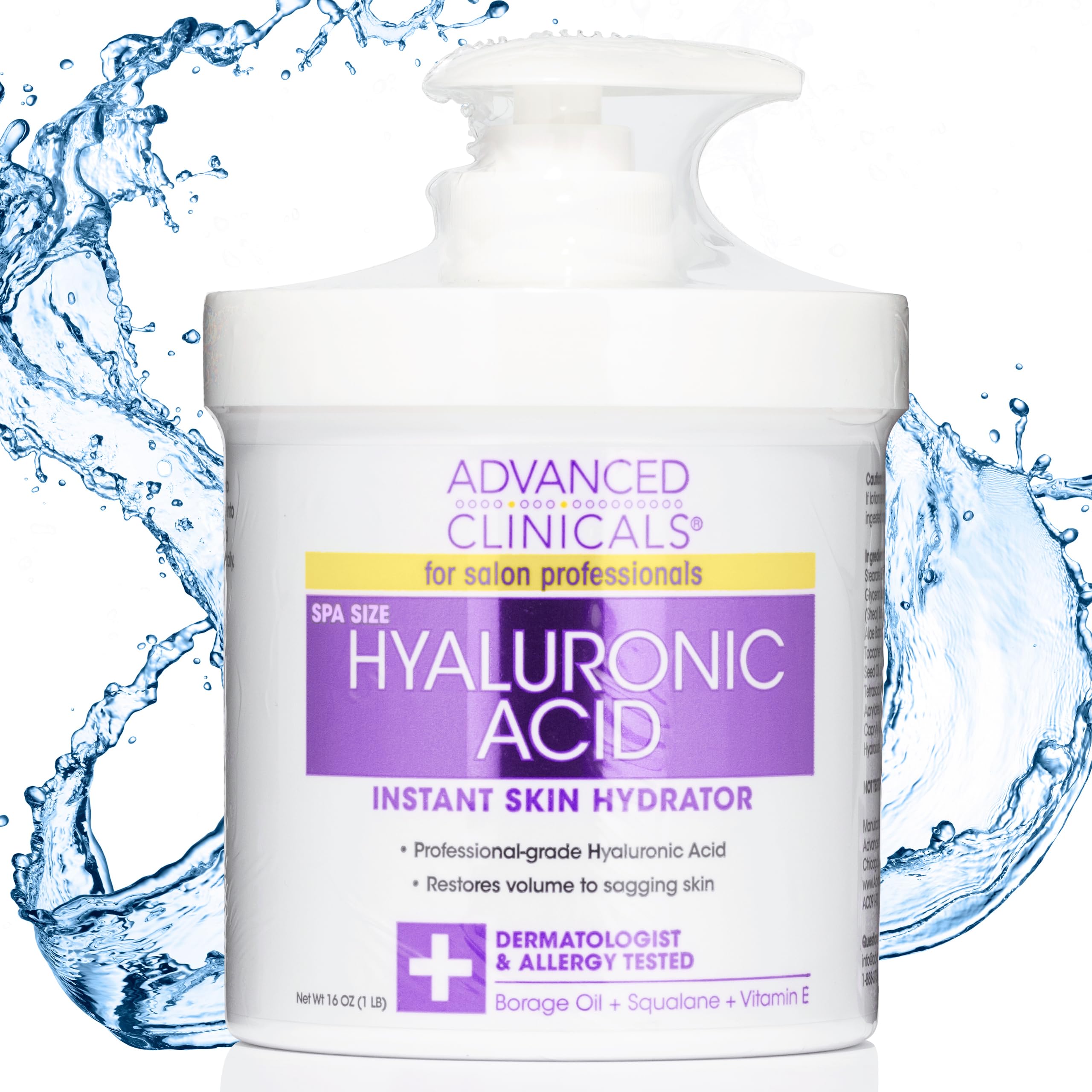 Advanced Clinicals Hyaluronic Acid Body Lotion & Face Moisturizer W/Vitamin E | Hydrating Firming Lotion Minimizes Look Of Wrink