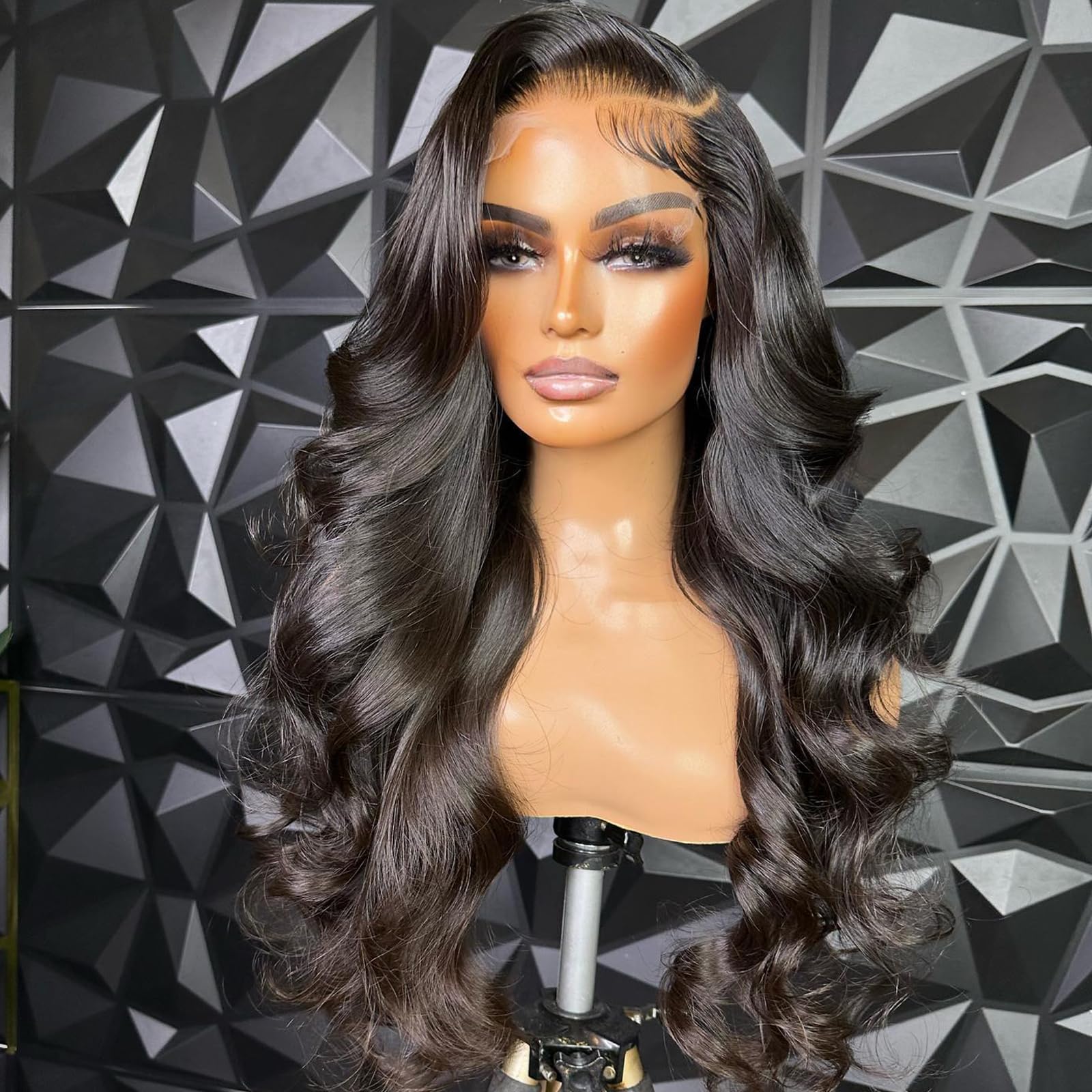 Beeos 13X6 Ultra-Fitted Hd Lace Wig 0.10Mm Ultra-Thin Skinlike Real Hd Lace Wig 250% Density Pre Plucked Bleached Knots Human Ha