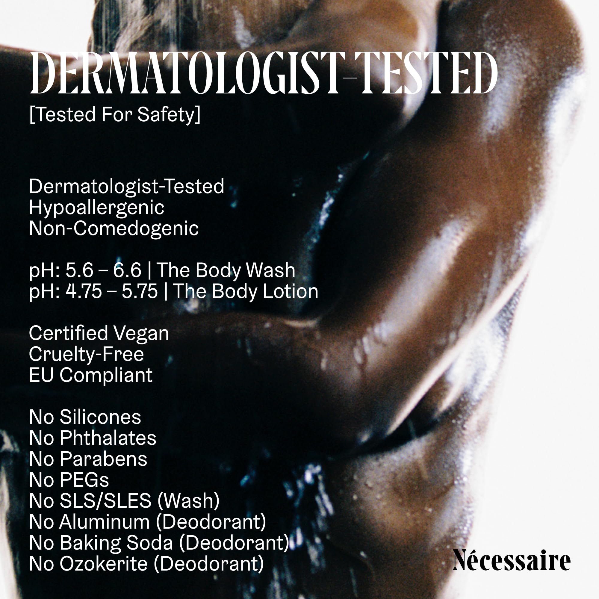 N  cessaire Body Essentials - Skin Care Gift Set For Women + Men - Travel-Size Body Wash, Body Lotion + Deodorant | Dermatologis