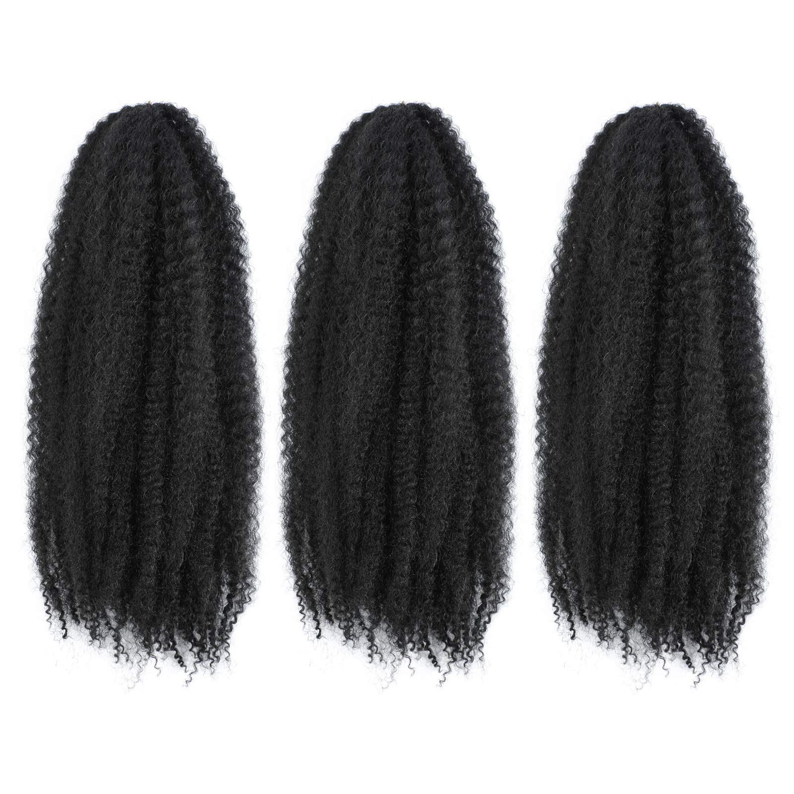 Dansama Marley Hair 24 Inch Marley Twist Braiding Hair Fluffy Marley Hair for Faux Locs Curly Braiding Hair Extensions (24 Inch 