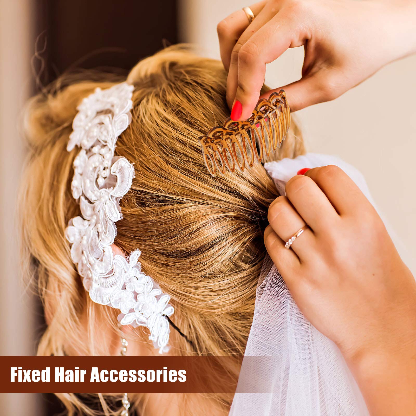 24 Pieces French Hair Side Combs Set Plastic Twist Comb Hair Clip Combs Accessories For Girls Women (9/11 /23 Teeth Side)