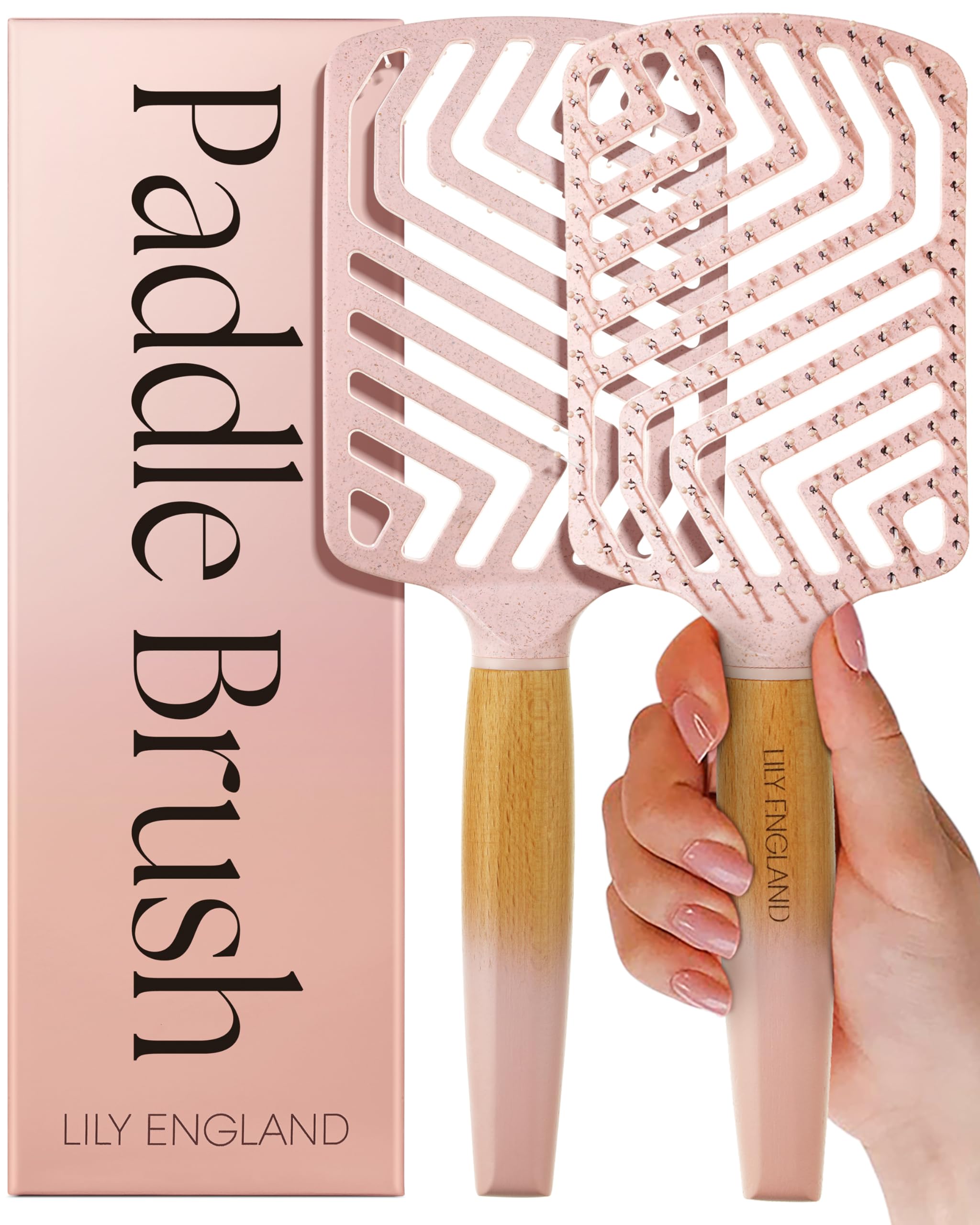 Lily England Beauty Gift Set for Women - Professional Hair Brush for Women for Detangling, Styling & Blow Drying for All Hair Ty