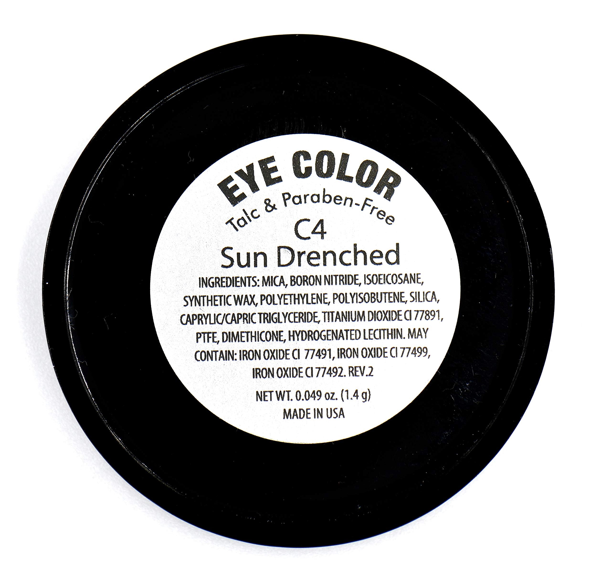 Pure Ziva Sun Drenched Cinnamon Chocolate Brown Bronze Almond Gold Shimmer Pressed Powder Single Eyeshadow; Talc, Paraben & Crue