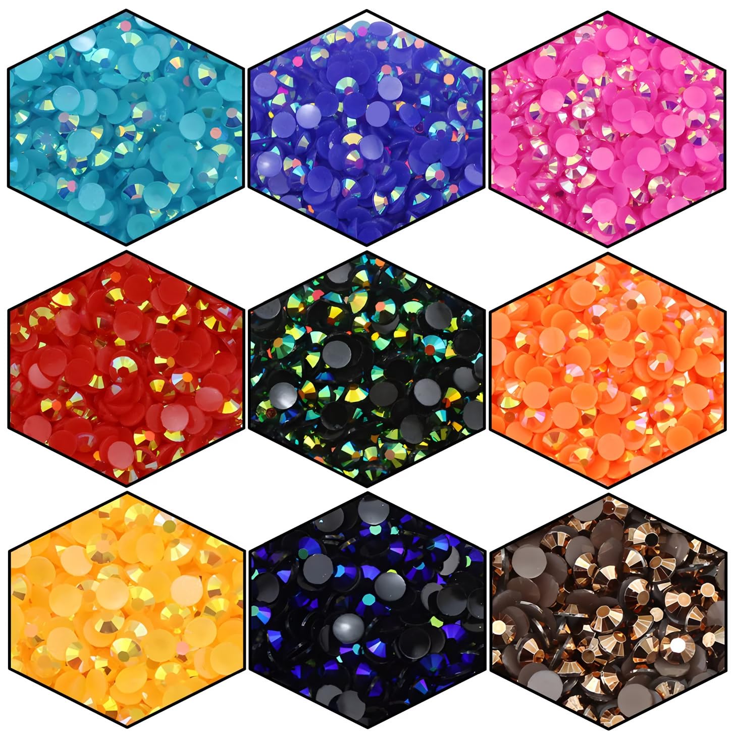2250 Pcs SS16 4mm AB Flatback Rhinestones for Nails Art Crafts Glitter Round Shine Gems Crystals DIY Clothes Shoes (Dark Green A