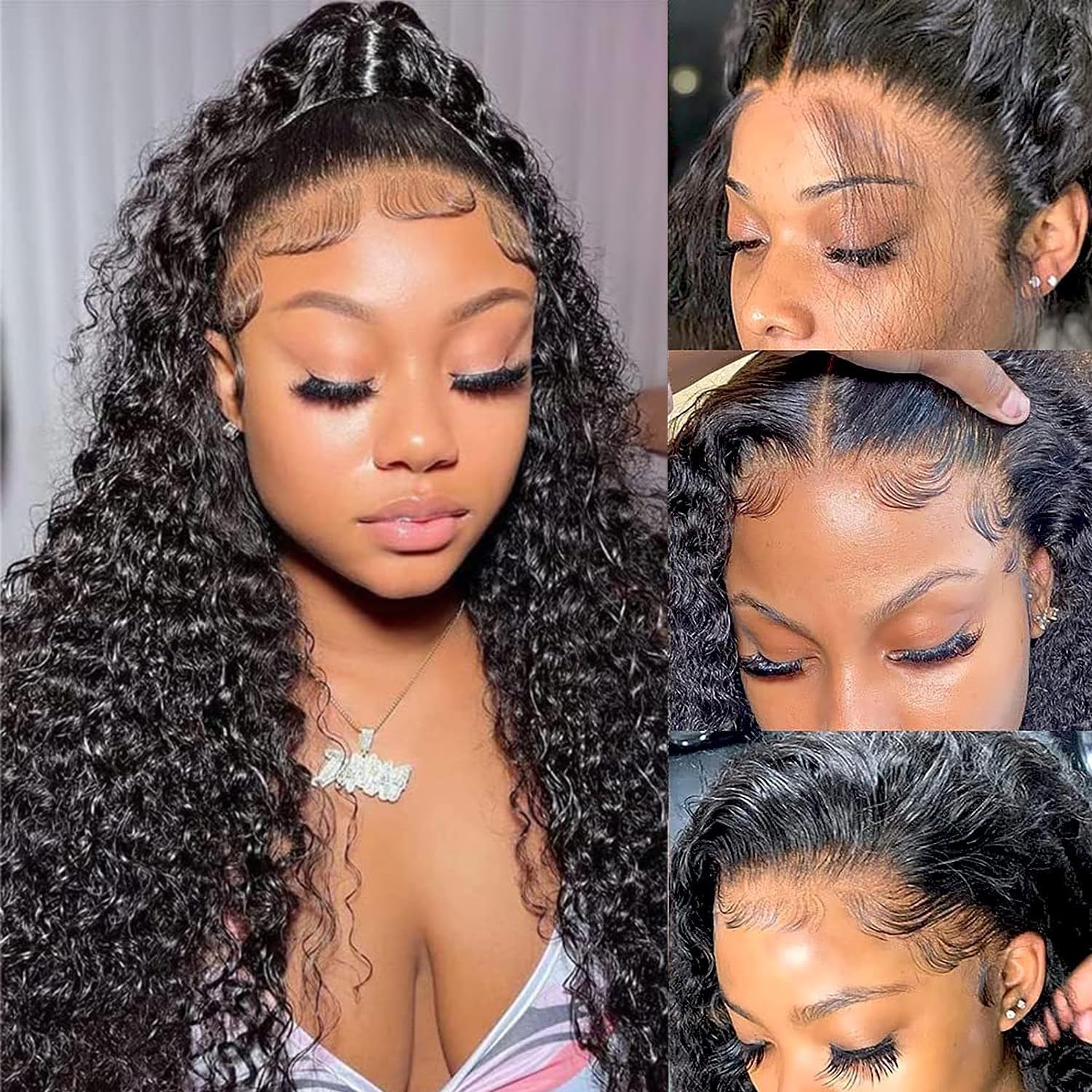 30 Inch Lace Front Wigs Human Hair 180% Density 13X4 Wet And Wavy Water Curly Hd Lace Front Wigs Human Hair Wigs For Black Women