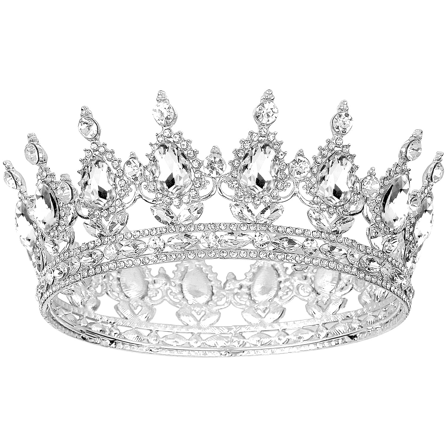 COCIDE Silver Crown for Women Crystal Wedding Tiara and Crowns for Girls Rhinestones Queen Headband Princess Hair Accessories fo