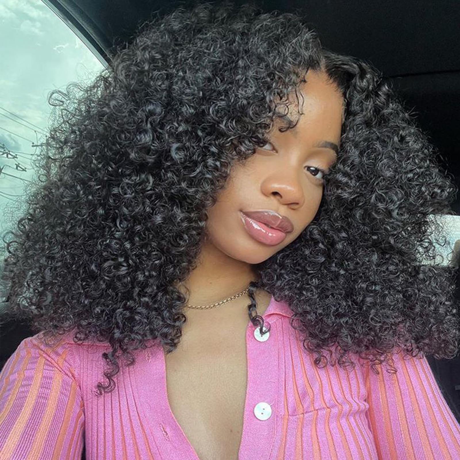 huarisi 10A Afro Kinky Curly Bundles Human Hair 100% Unprocessed Virgin Brazilian Human Hair Bundles Curly Weave Human Hair 2 Bu