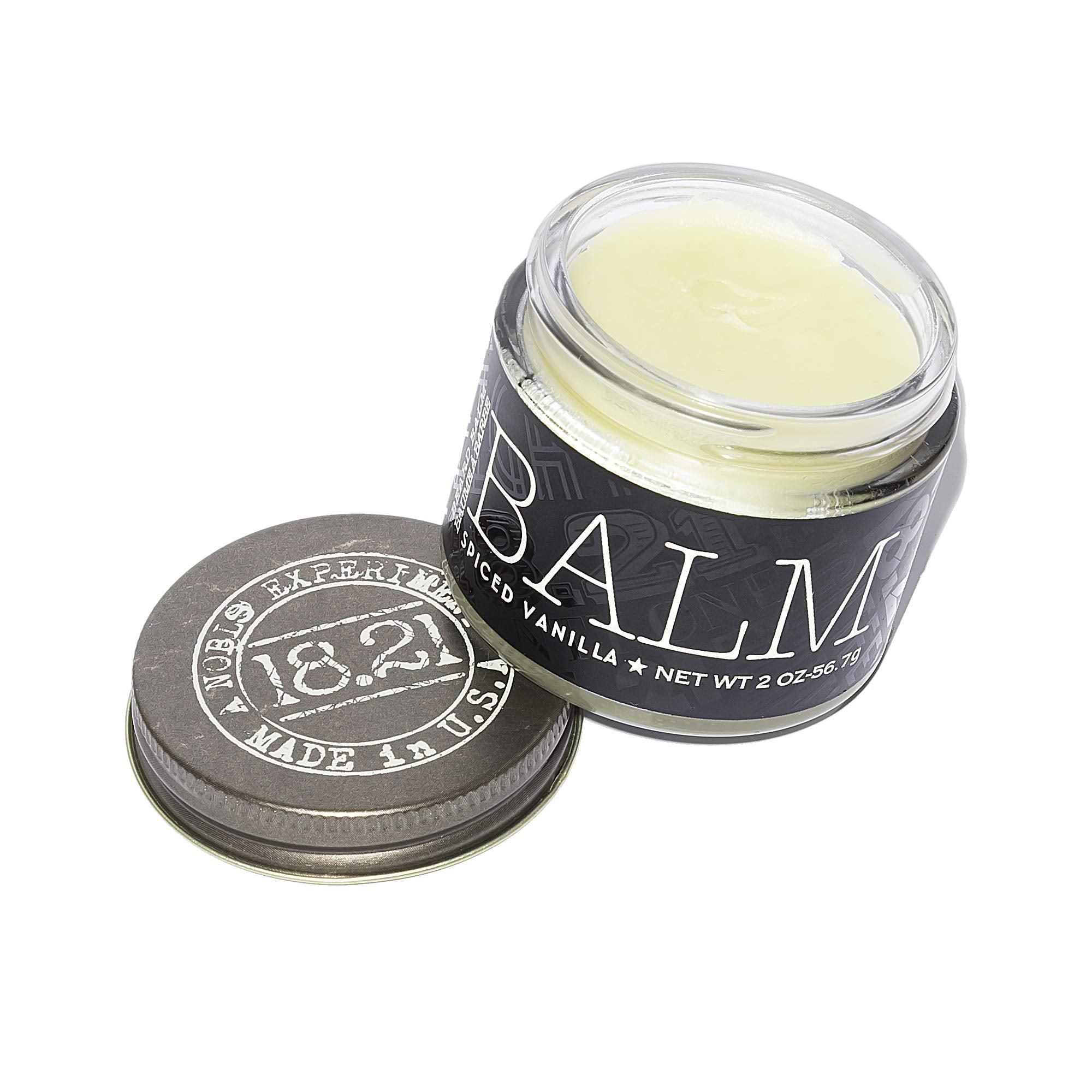 18.21 Man Made Beard Balm For Men, Spiced Vanilla, 2 Fl. Oz - Premium Grooming Cream With Low Shine For Conditioning And Shaping