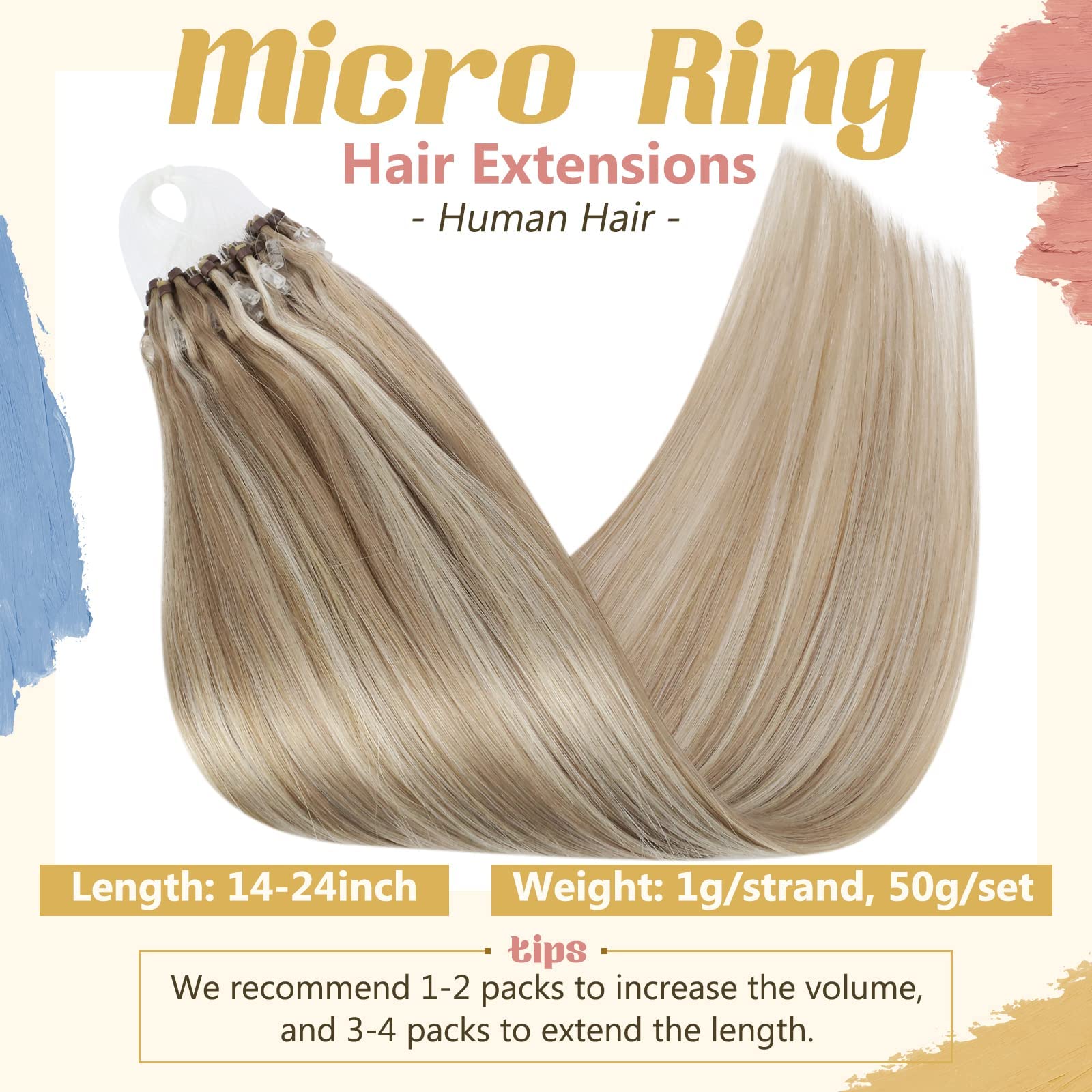Sunny Micro Hair Extensions Human Hair Ash Blonde Highlight Bleach Blonde Micro Bead Human Hair Extensions Blonde Highlight Micr