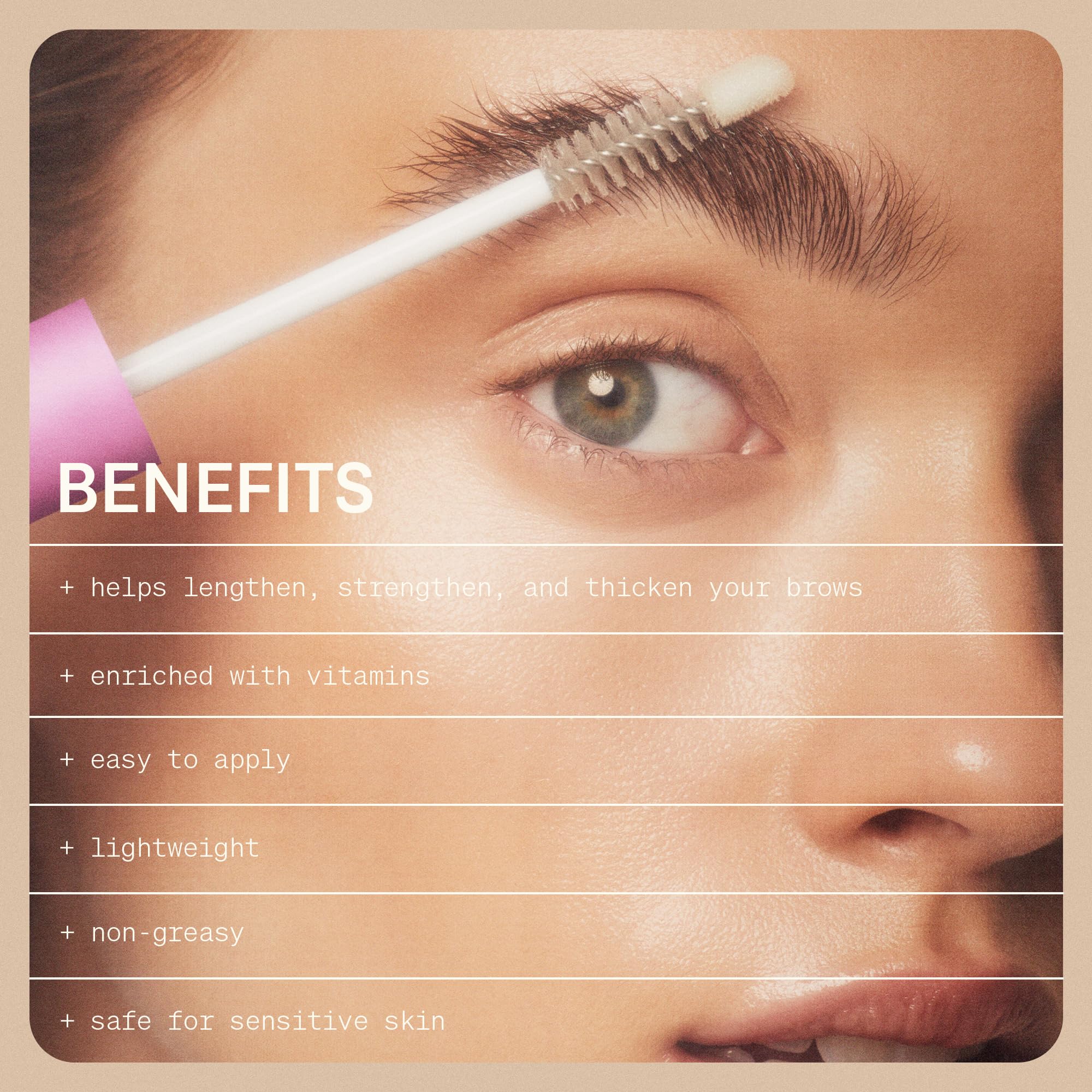 The Skinny Confidential Brow Peptide Serum for Eyebrow & Eyelash Growth - Lengthen, Strengthen & Thicken Brows & Lashes for Full