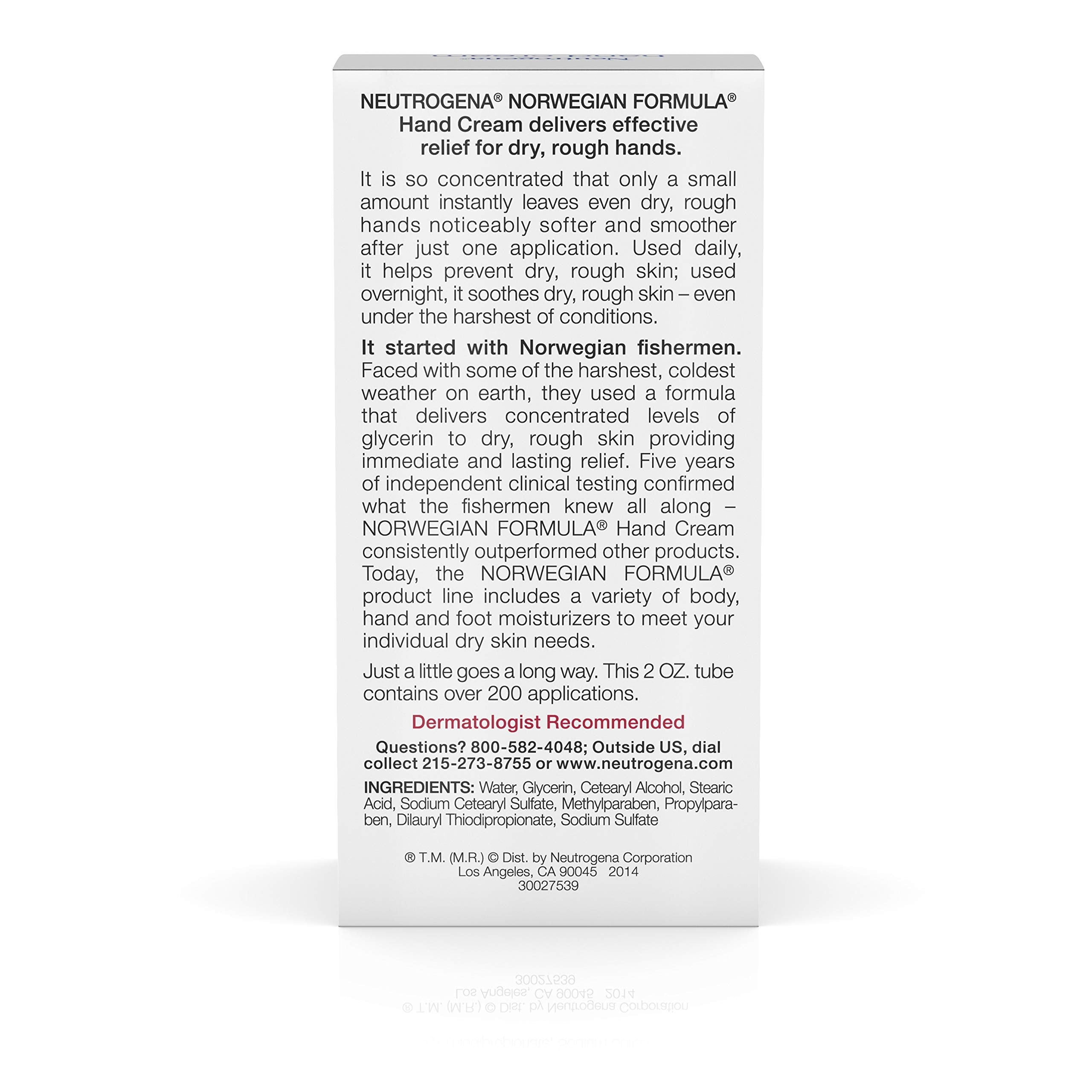 Neutrogena Norwegian Formula Moisturizing Hand Cream Formulated With Glycerin For Dry, Rough Hands, Fragrance-Free Intensive Han