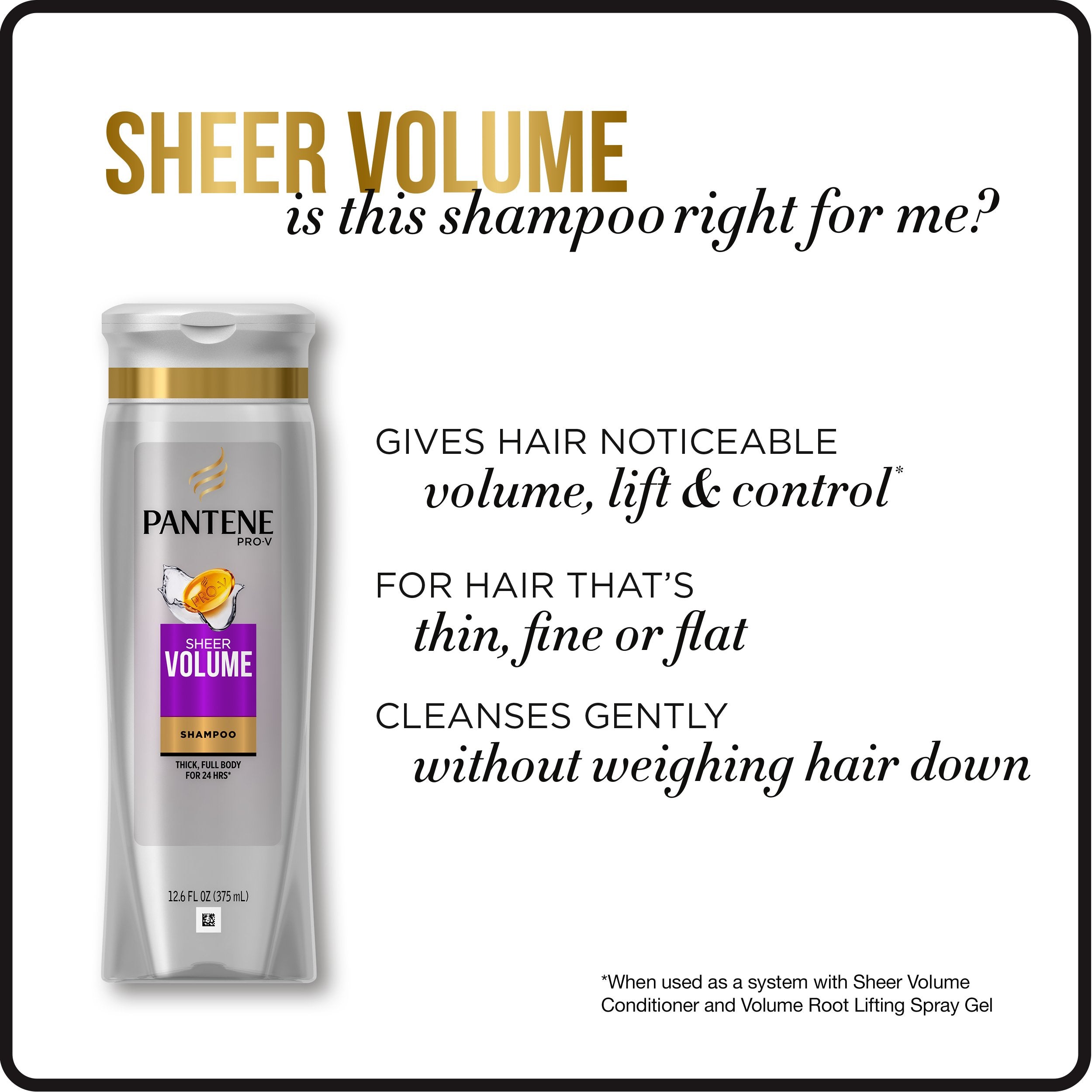 Pantene Pro-V Sheer Volume Shampoo, 20.1 Fl Oz, 20.100000000000001 Fl Oz