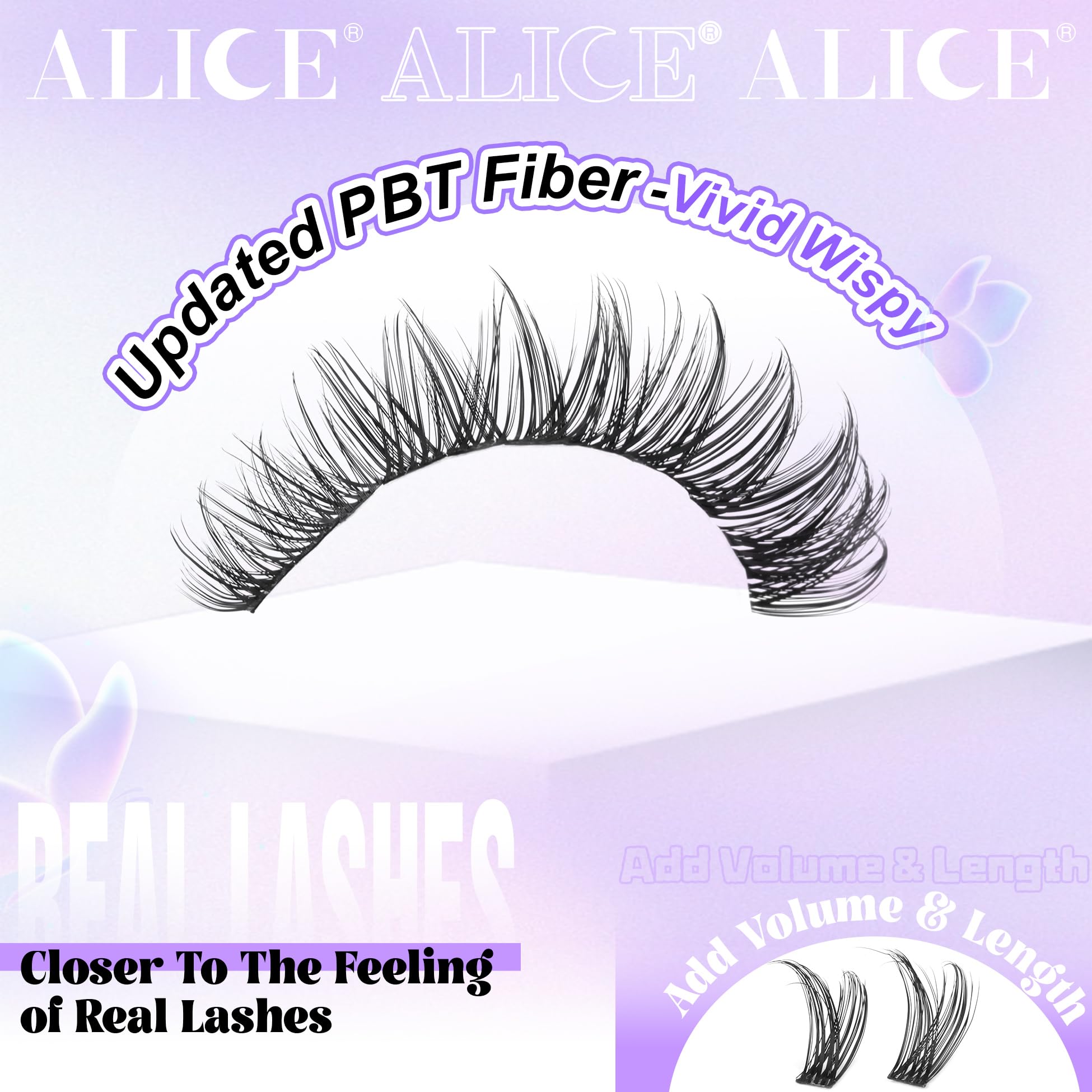 Lash Clusters Natural Wispy Cluster Eyelash Extensions Diy Individual Lashes D Curl Lash Extension Waterproof Cluster Lashes 224