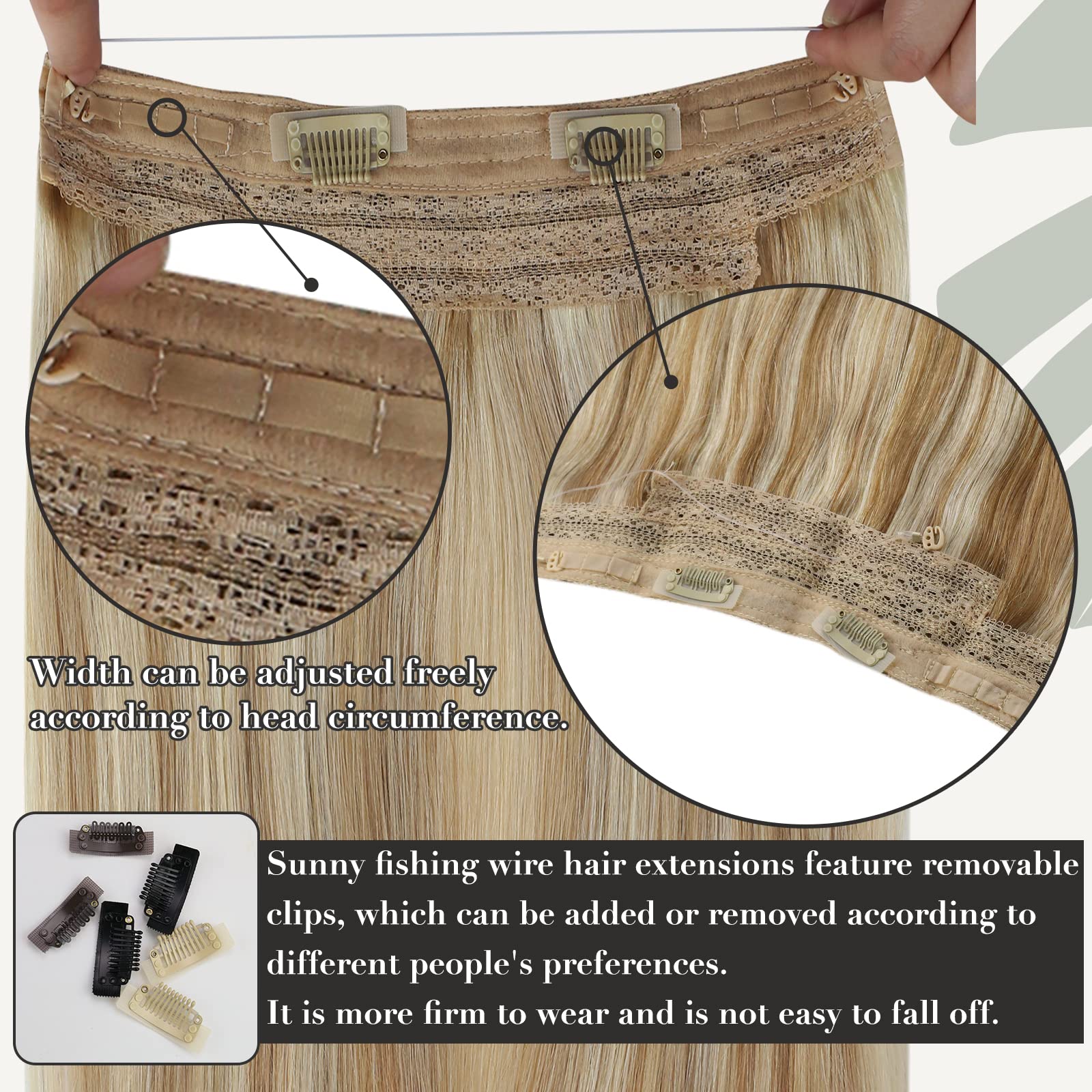 Sunny Invisible Wire Hair Extensions Blonde Highlights Secret Wire Hair Extensions Caramel Blonde Mix Platinum Blonde Hair Exten