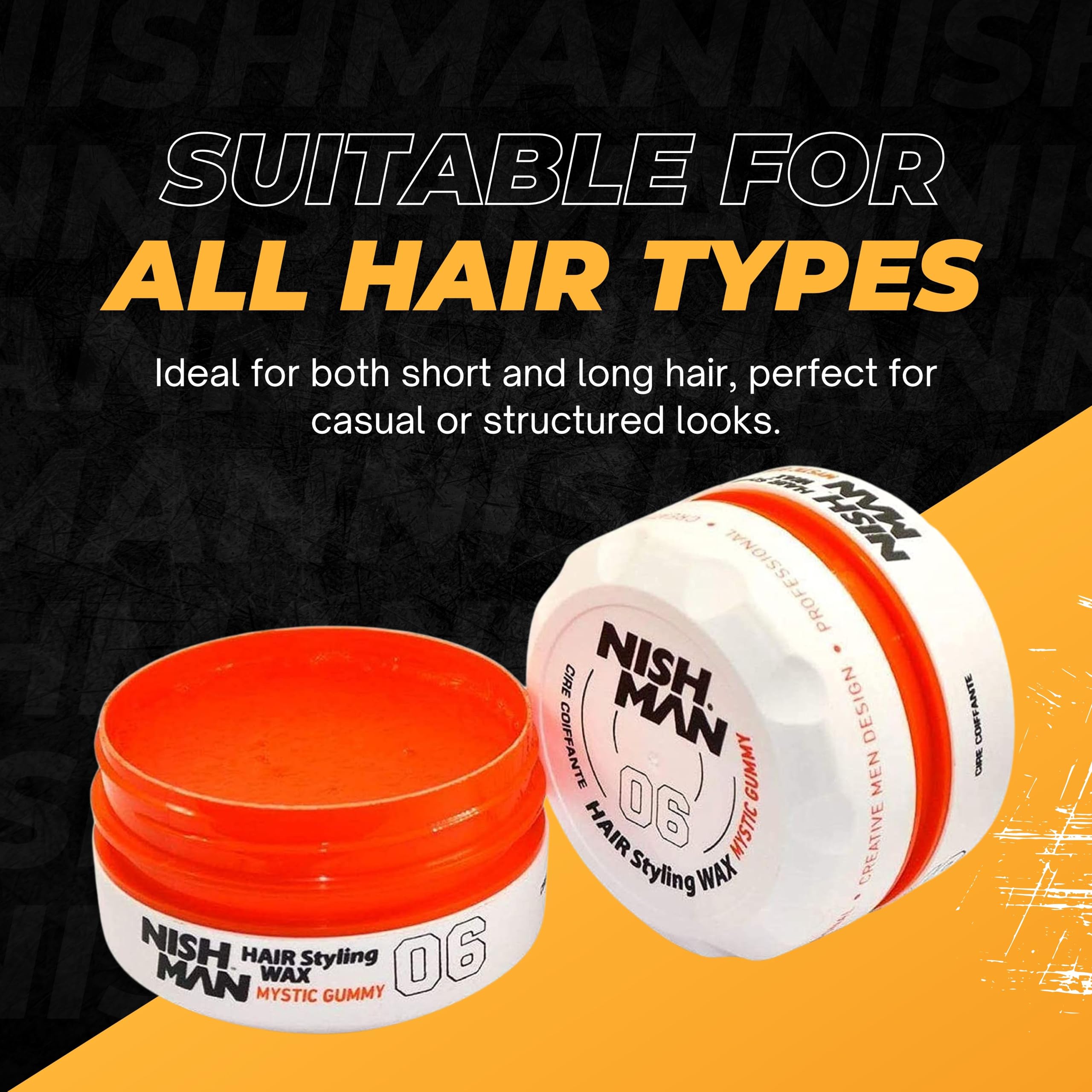 nishman Hair Styling Series (06 Mystic Gummy AQUA WAX, 150ml)
