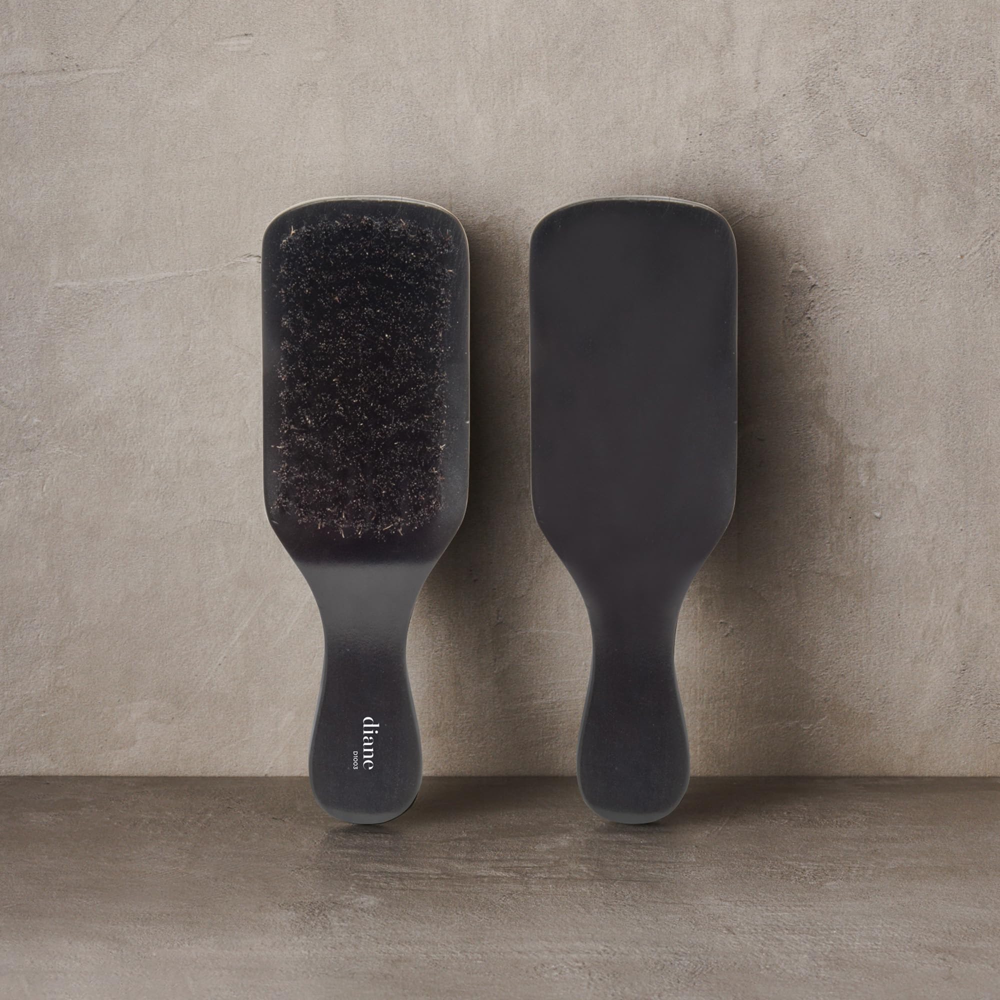 Diane 100% Boar Bristle Curved Club Wave Brush For Men And Women - Soft Bristles For Fine To Medium Hair - Use For Detangling, S