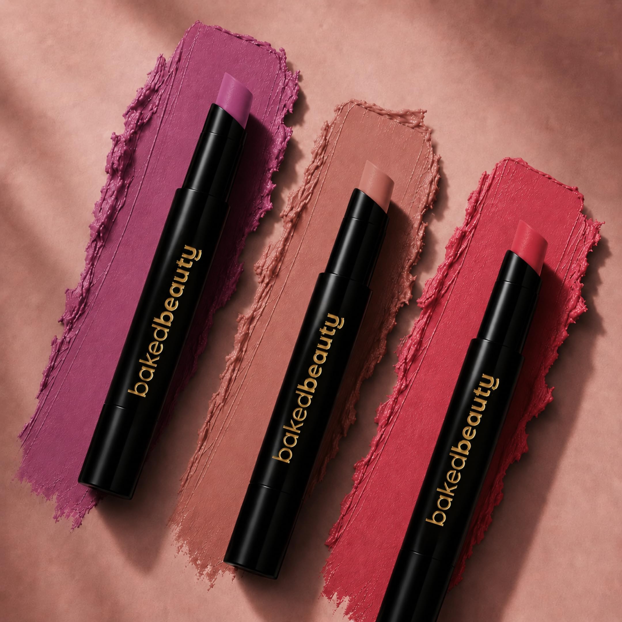 Baked Beauty Super Matte Lip Cream Crayon Pack Of 3 Lipstick For Women | LongLasting 8 Hours Stay Non Transfer Retractable | Sm