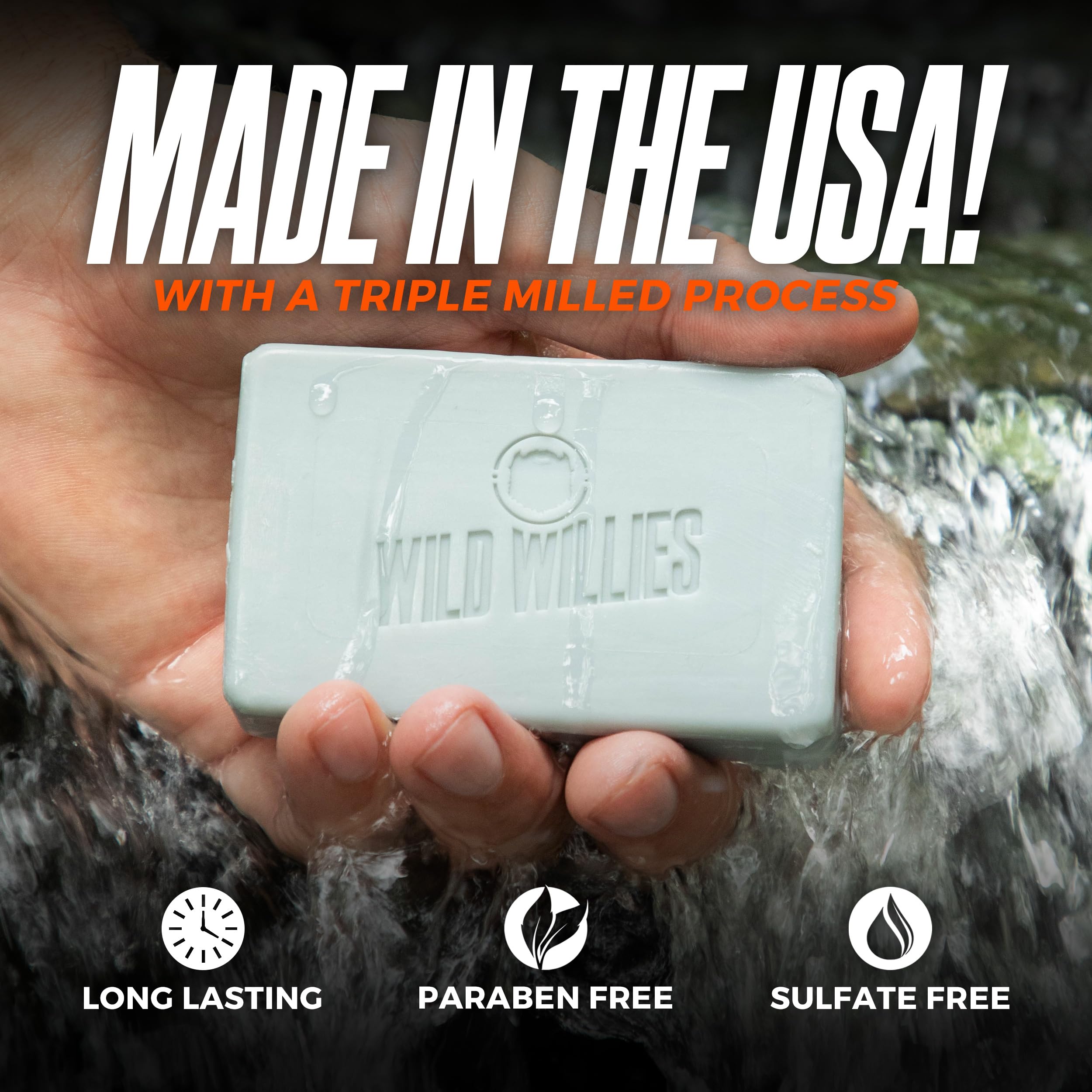 Wild Willies Moisturizing Mens Bar Soap - Bath Soaps With Shea Butter For Odor Protection - Natural Body Bar For Men - Aspen Tra
