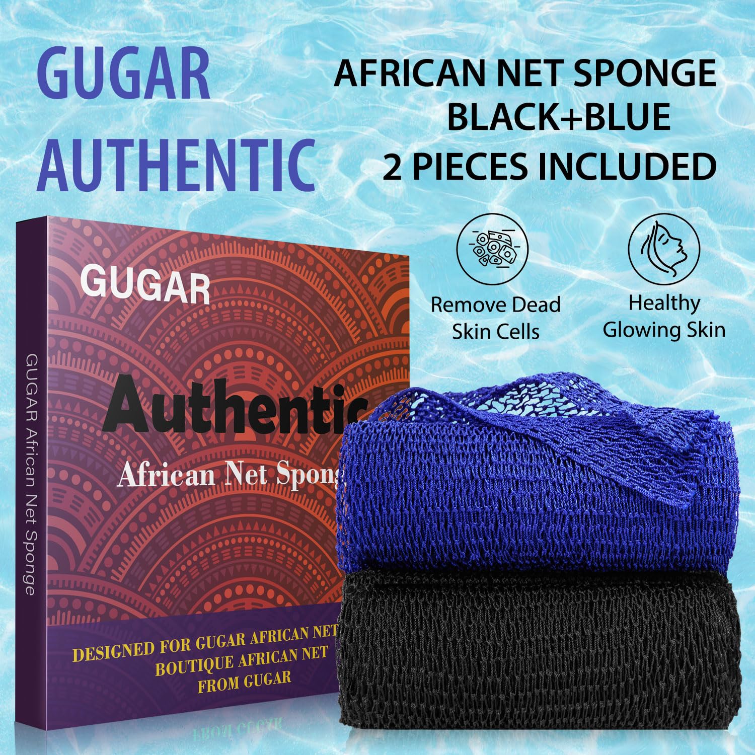 African Net Sponge Authentic African Exfoliating Net Real African Bath Sponge Body Scrub Net Long Rag Net Shower Scrubber