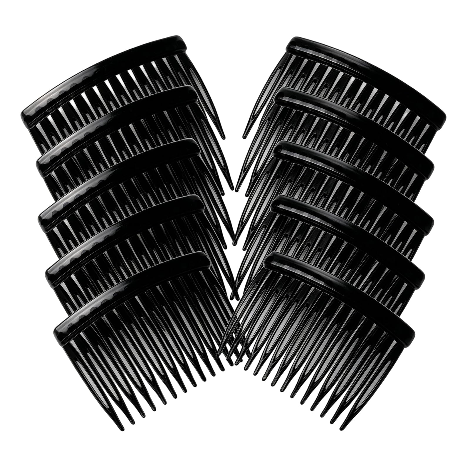 10Pcs 7x4.5CM Hair Side Combs 14 Teeth Plastic French Twist Comb Vintage Fine Hair Clips Hair Styling Accessories for Women Girl