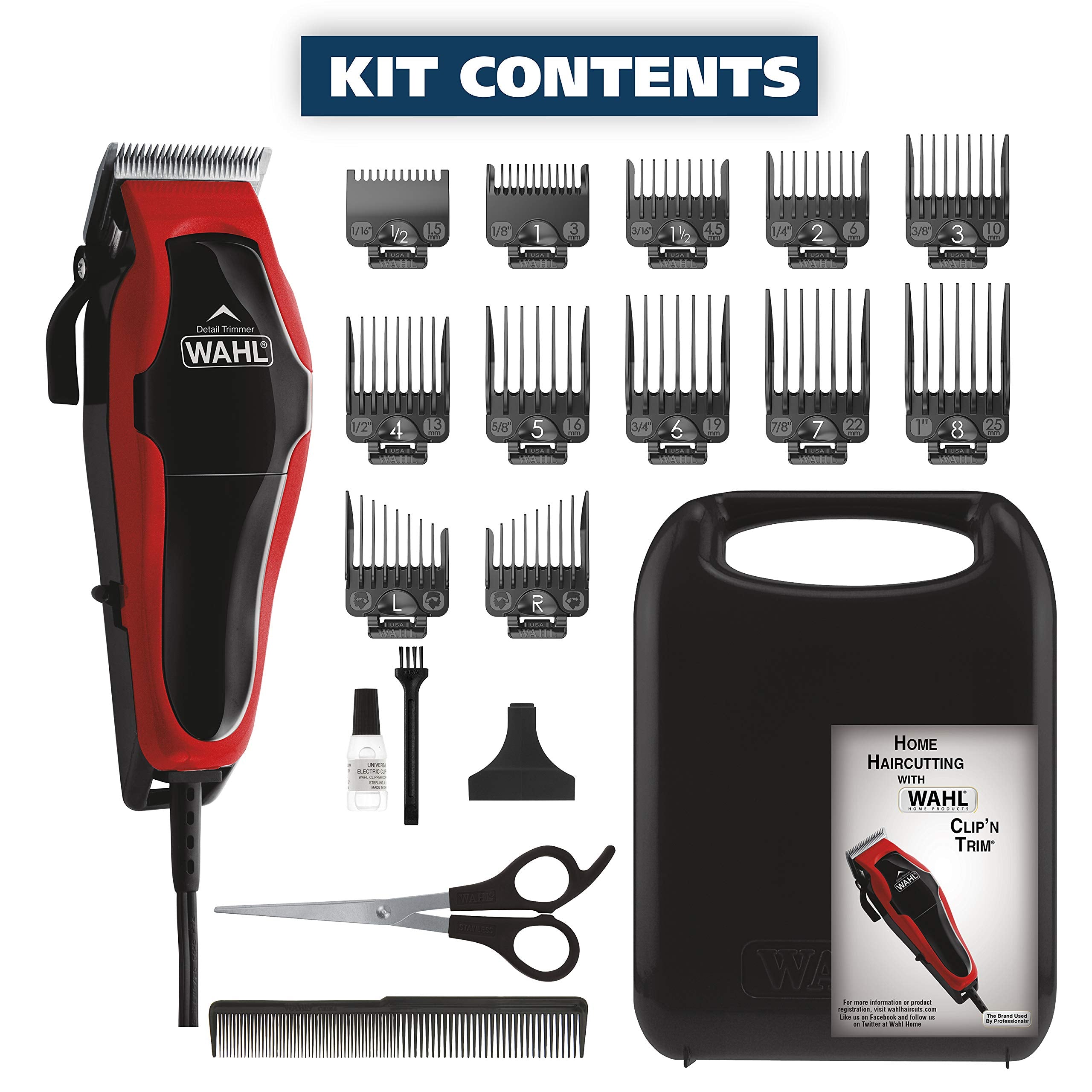 Wahl USA Clip ?? Trim 2 In 1 Corded Hair Clipper with Pop Up Trimmer Kit, Perfect for Home Haircuts and Touching Up Around Neckl