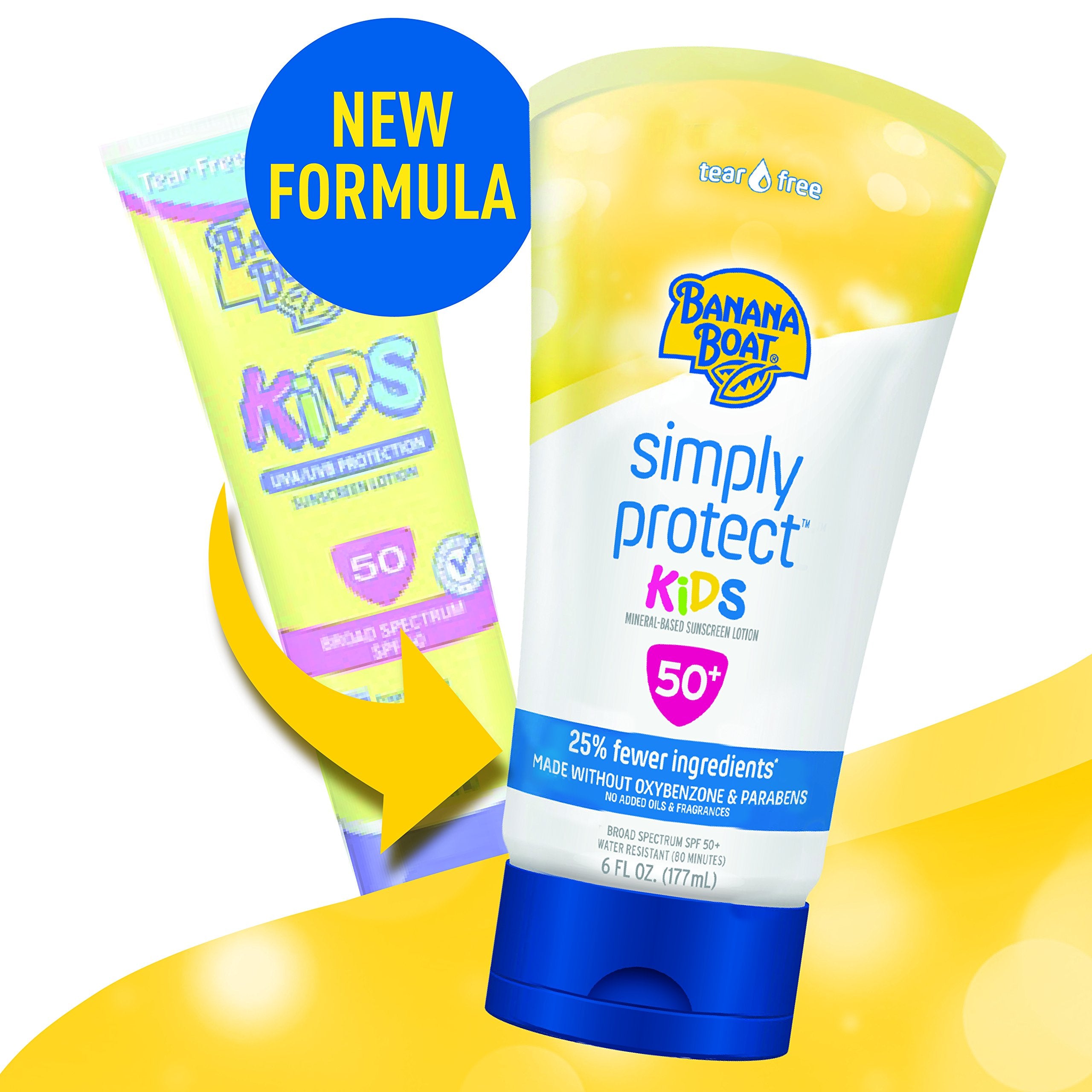 Banana Boat Simply Protect Kids Spf 50 Sunscreen Lotion, 6 Fl Oz (Pack Of 2)