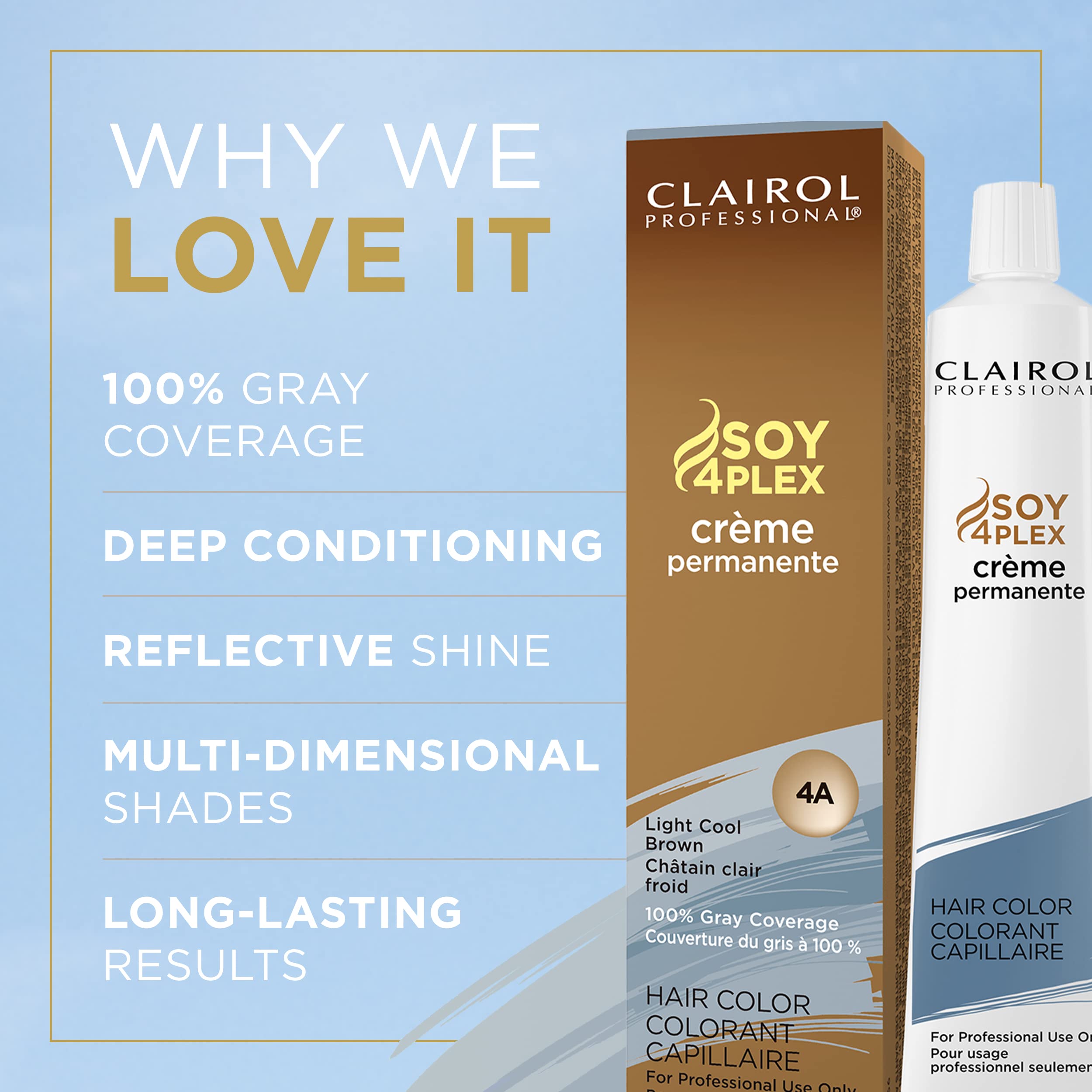 Clairol Professional Permanent Crme, 4A Light Cool Brown, 2Oz