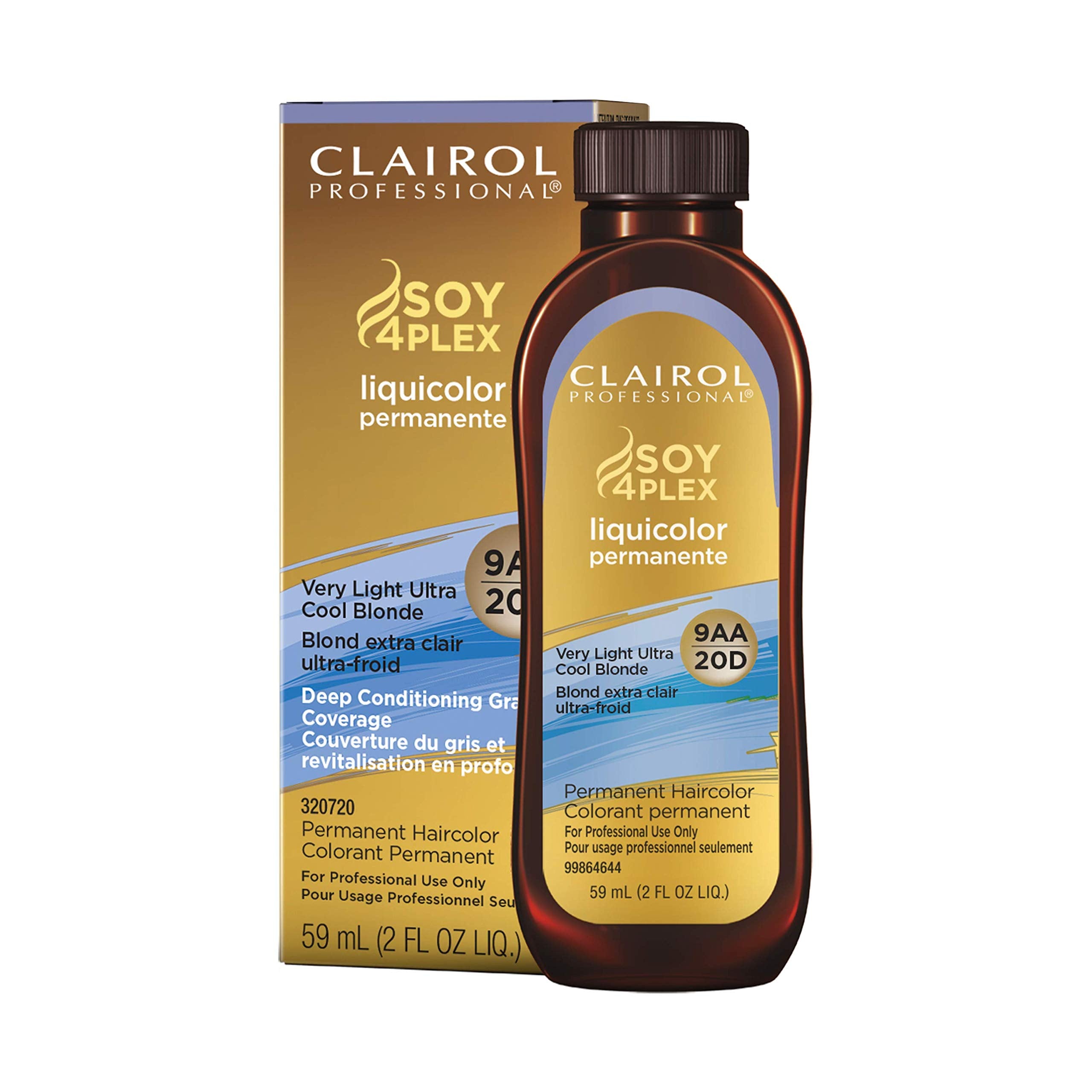 Clairol Professional Permanent Liquicolor for Blonde Hair Color, 9aa Very Light Cool Blonde, 2 oz