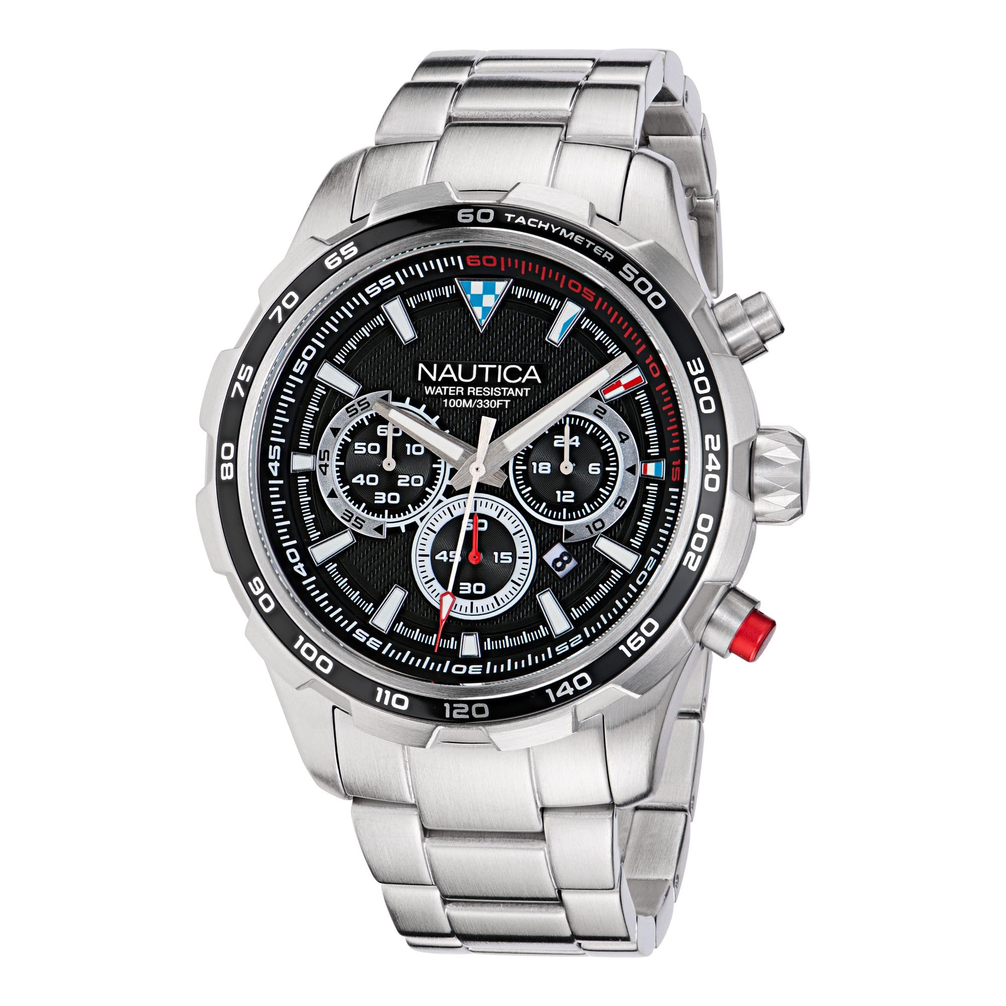 Nautica Nst Men Black Round Dial Analog Watch  Napnsf301