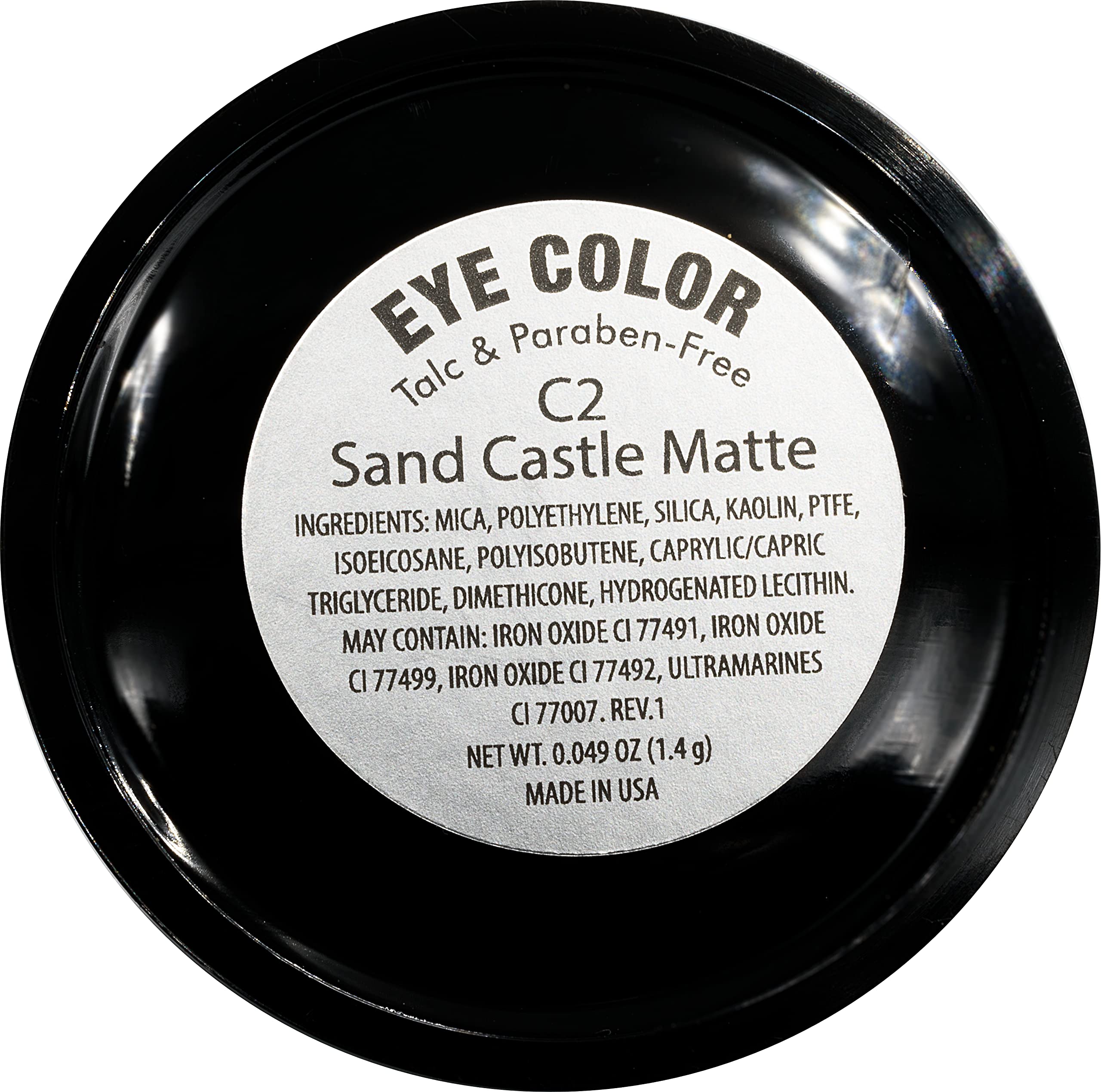 Pure Ziva Sand Castle Matte Beige Brown Taupe Pressed Powder Single Vegan Eyeshadow; Talc, Paraben & Cruelty Free